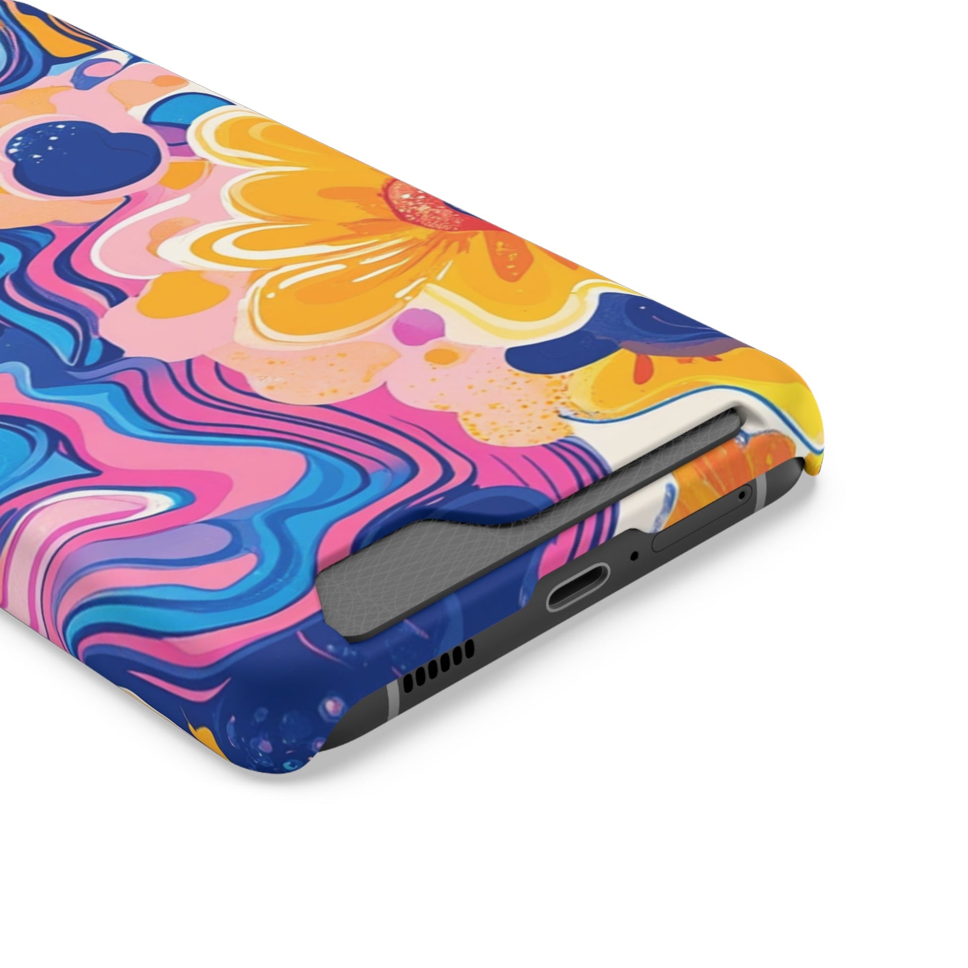 Vibrant Floral Cardholder Case, Artsulli - Art is Long, Life is Short, Phone Case, , , , , , , 