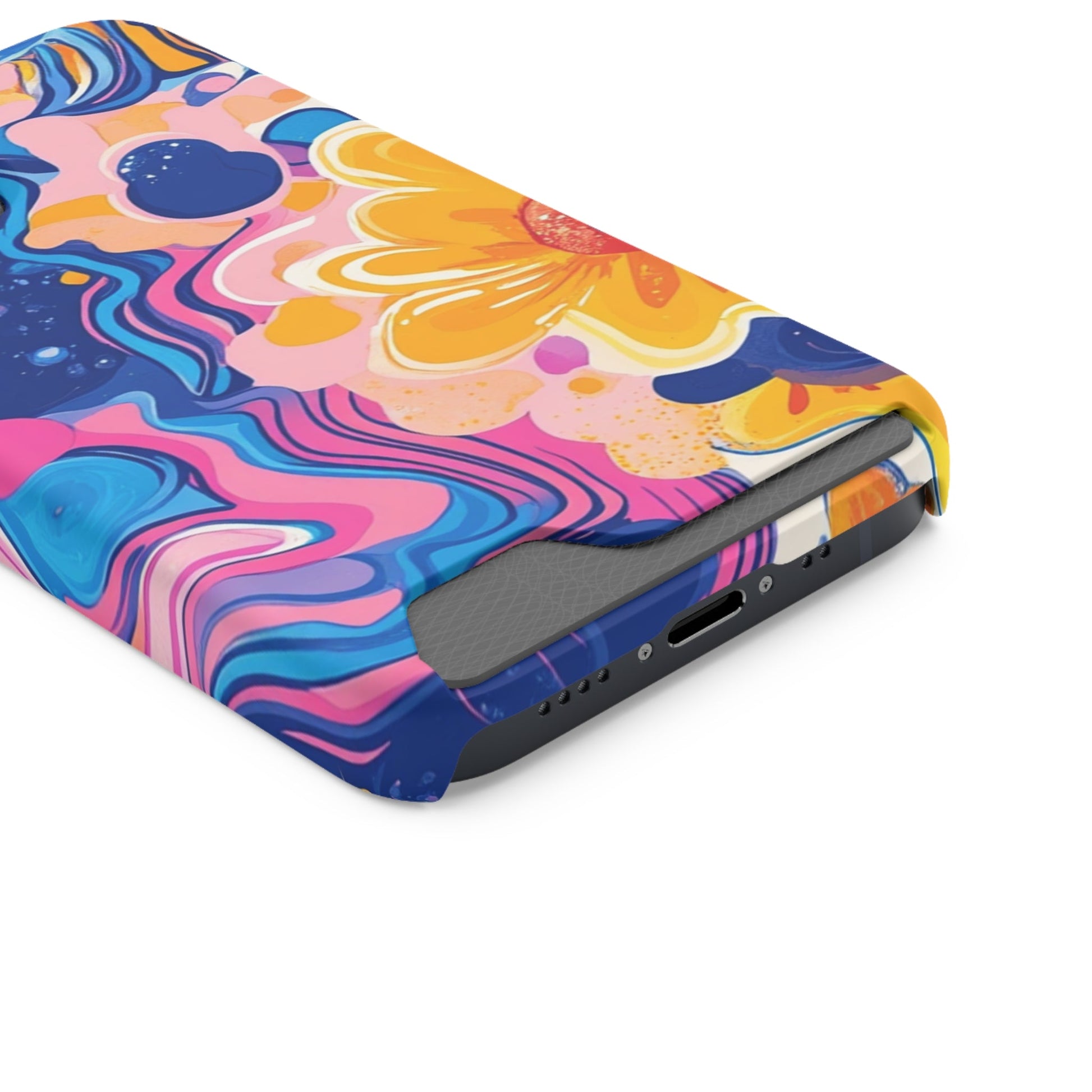 Vibrant Floral Cardholder Case, Artsulli - Art is Long, Life is Short, Phone Case, , , , , , , 