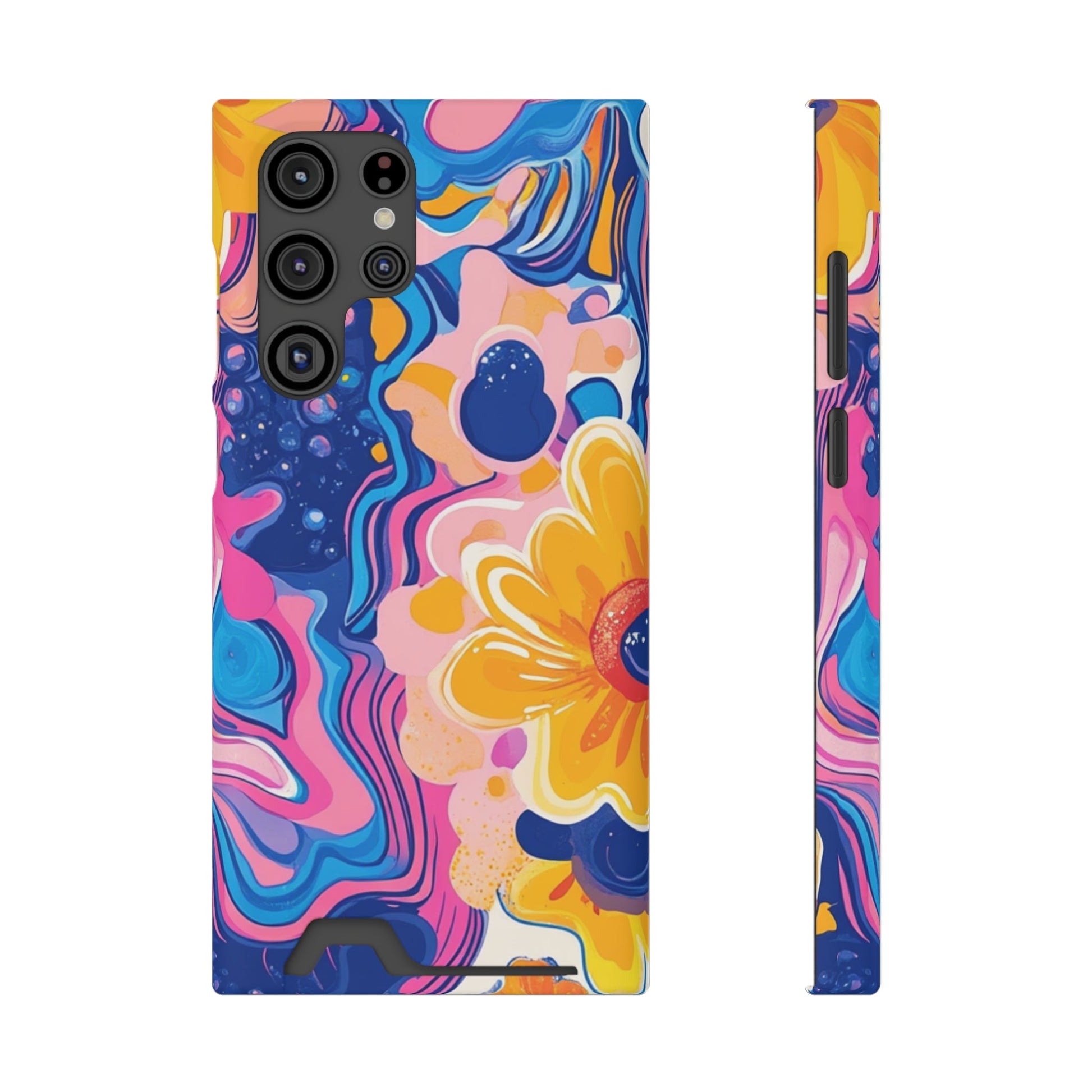 Vibrant Floral Cardholder Case, Artsulli - Art is Long, Life is Short, Phone Case, Size, Samsung Galaxy S22 Ultra, Surface, Matte, Shape, Without gift packaging, 84049727032098809040