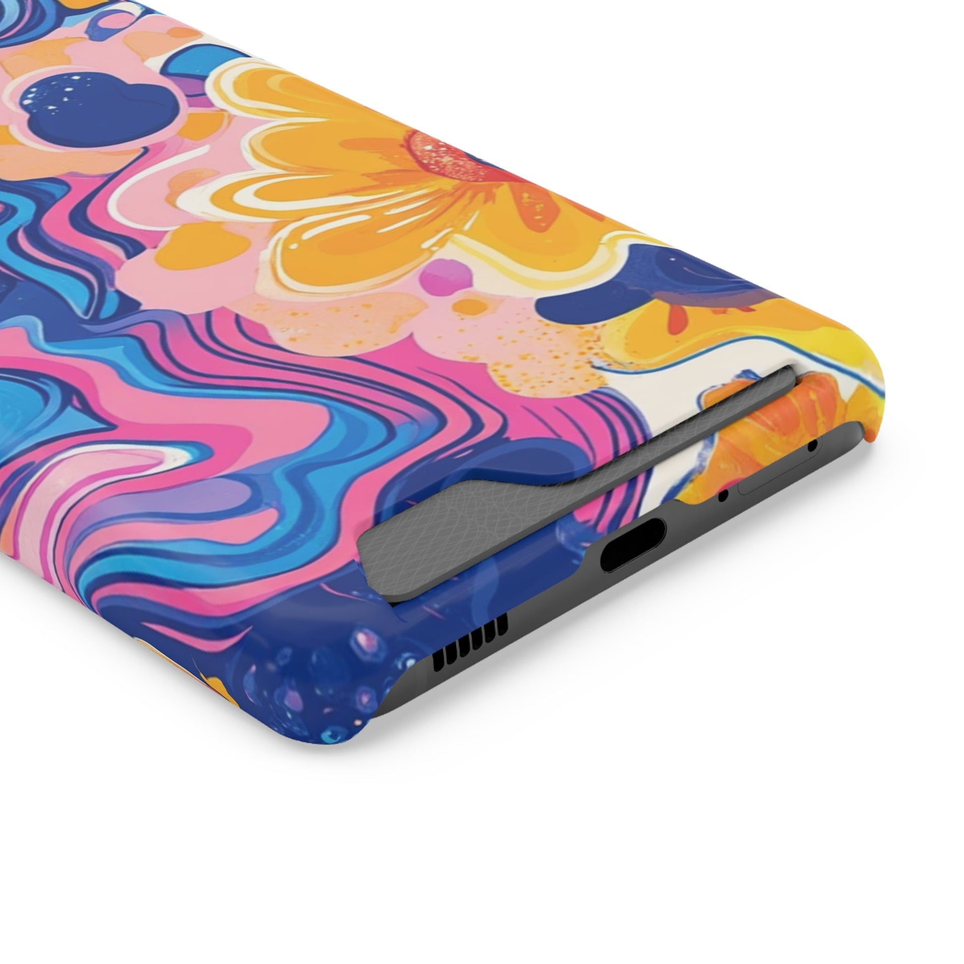 Vibrant Floral Cardholder Case, Artsulli - Art is Long, Life is Short, Phone Case, , , , , , , 