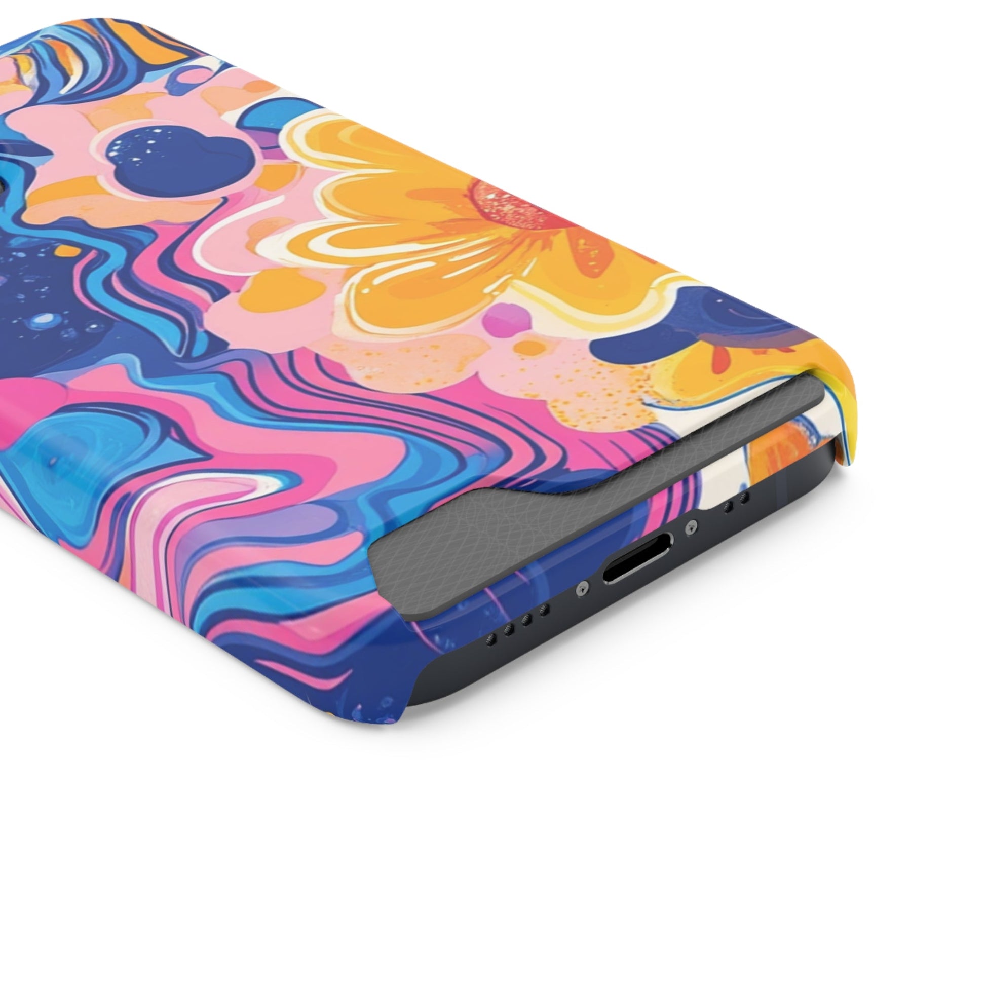 Vibrant Floral Cardholder Case, Artsulli - Art is Long, Life is Short, Phone Case, , , , , , , 