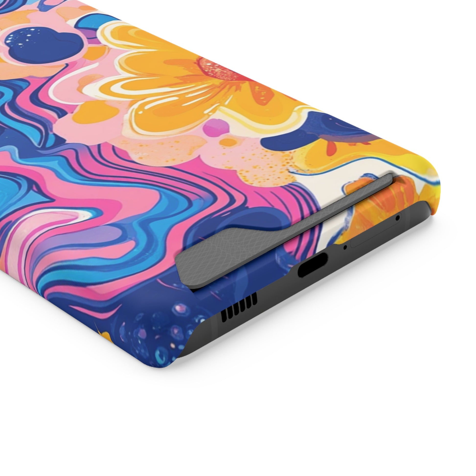 Vibrant Floral Cardholder Case, Artsulli - Art is Long, Life is Short, Phone Case, , , , , , , 