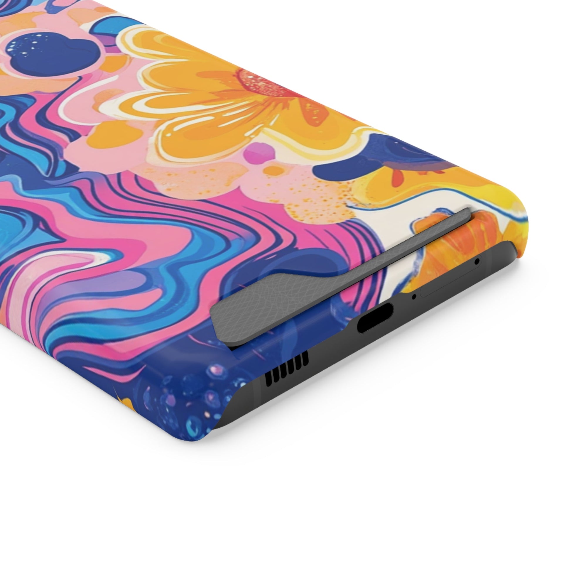 Vibrant Floral Cardholder Case, Artsulli - Art is Long, Life is Short, Phone Case, , , , , , , 