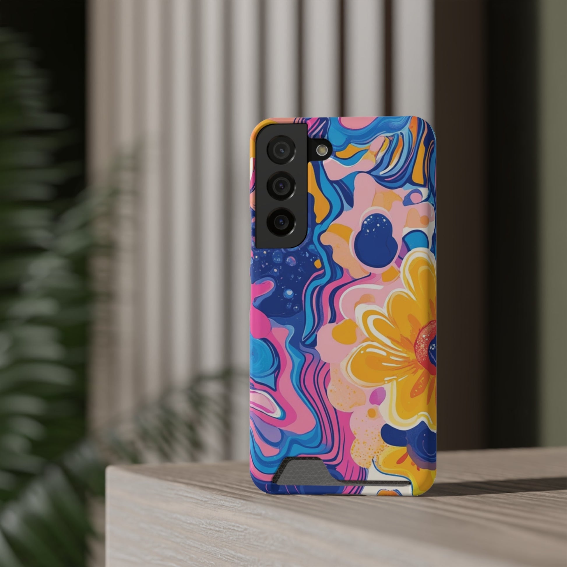 Vibrant Floral Cardholder Case, Artsulli - Art is Long, Life is Short, Phone Case, , , , , , , 