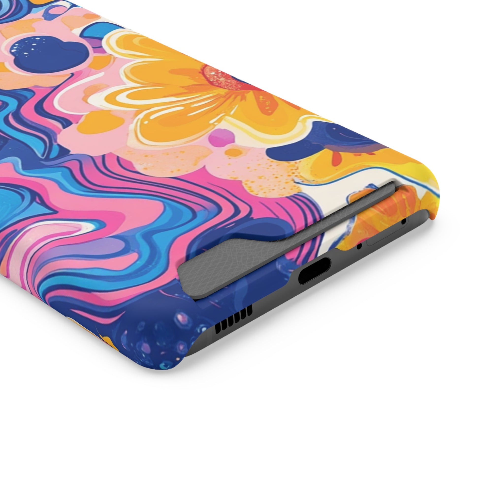 Vibrant Floral Cardholder Case, Artsulli - Art is Long, Life is Short, Phone Case, , , , , , , 