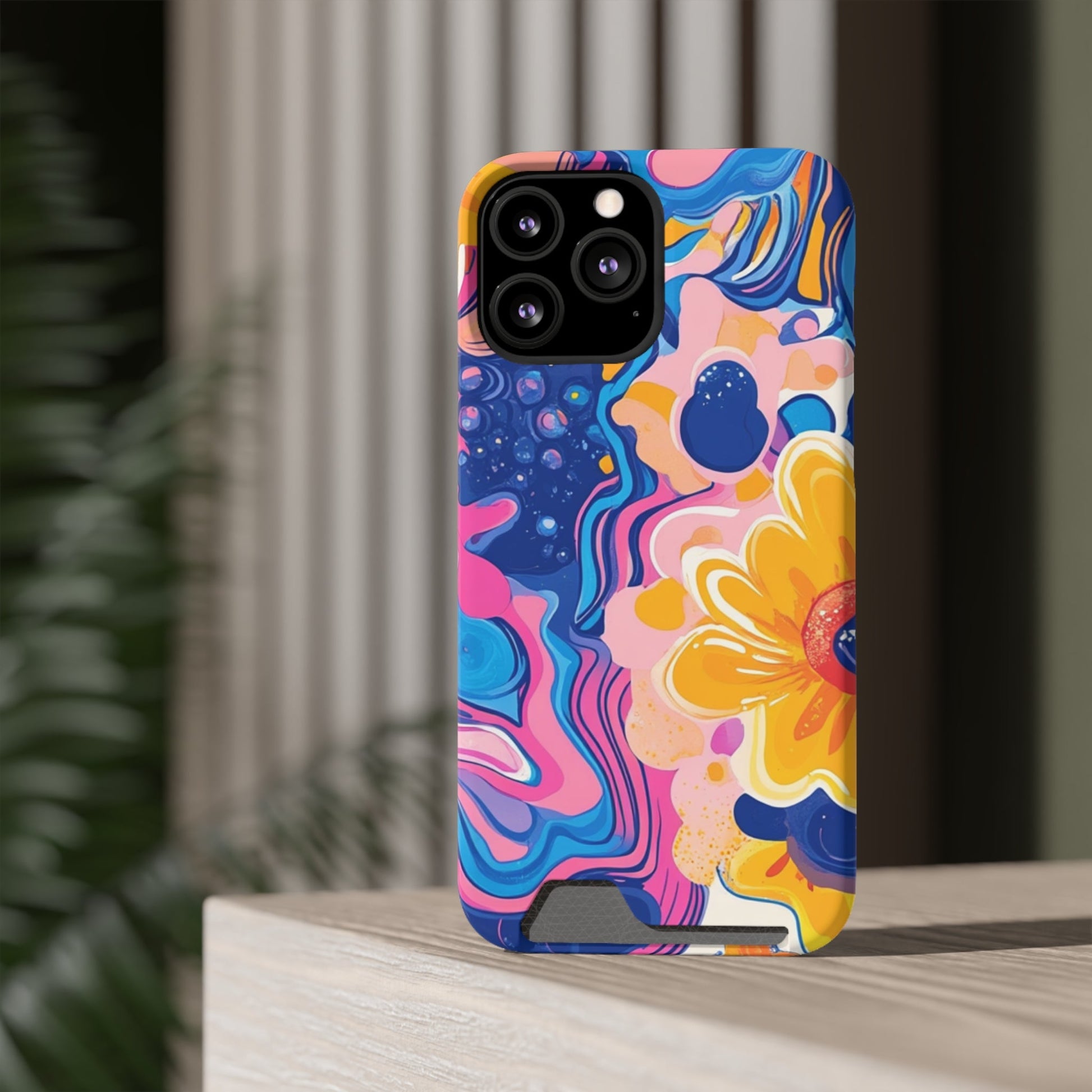 Vibrant Floral Cardholder Case, Artsulli - Art is Long, Life is Short, Phone Case, , , , , , , 