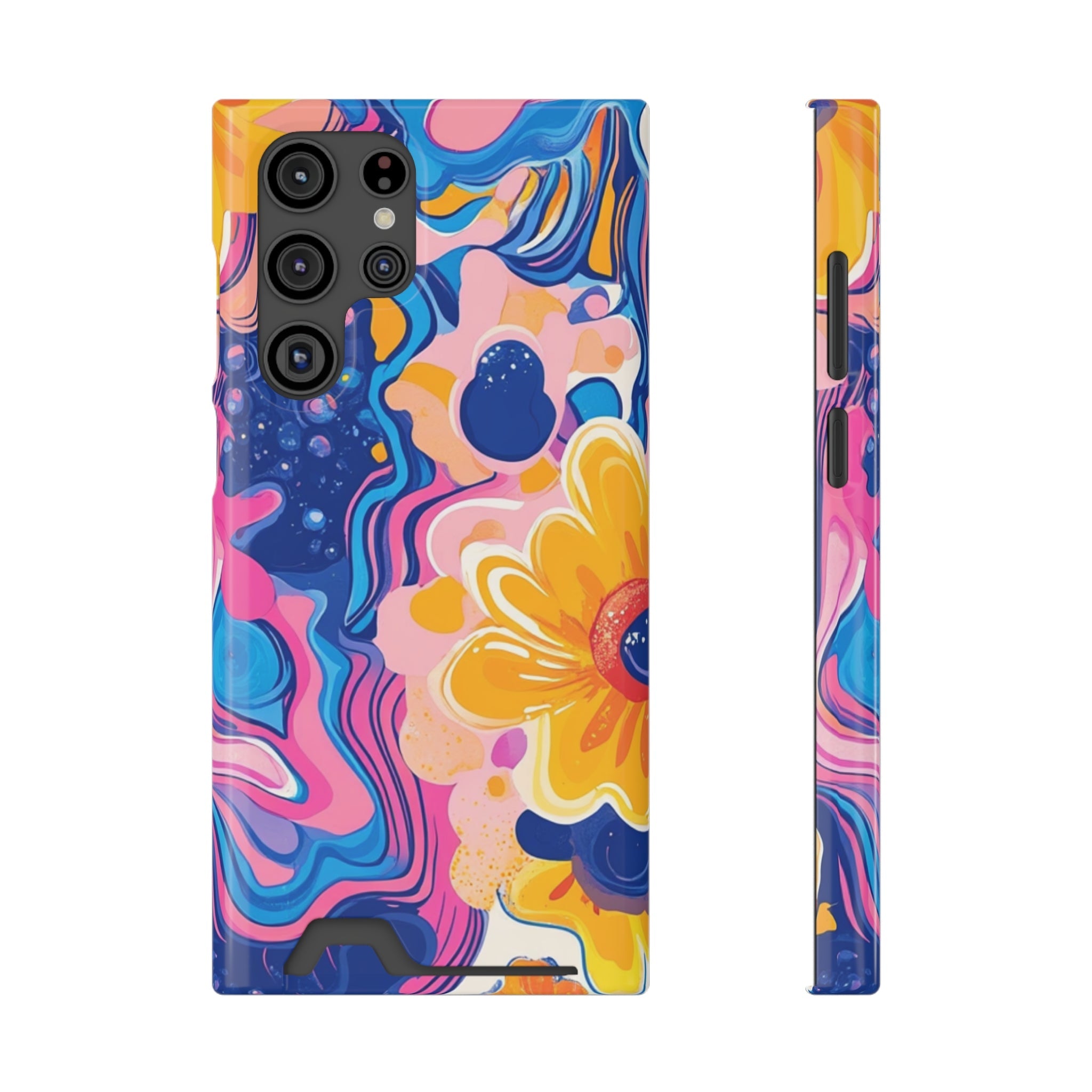 Vibrant Floral Cardholder Case, Artsulli - Art is Long, Life is Short, Phone Case, Size, Samsung Galaxy S22 Ultra, Surface, Glossy, Shape, Without gift packaging, 32877086110425773320