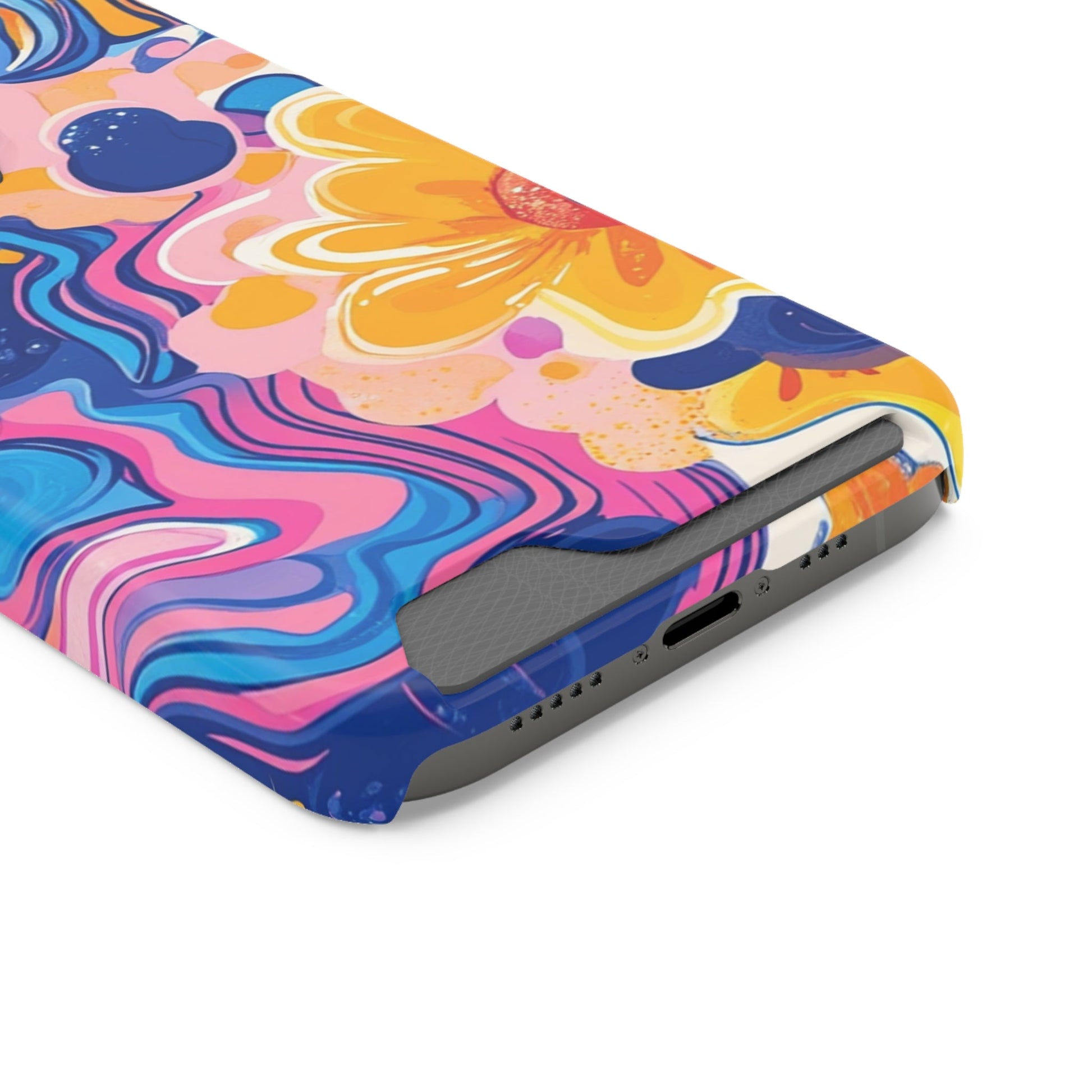 Vibrant Floral Cardholder Case, Artsulli - Art is Long, Life is Short, Phone Case, , , , , , , 
