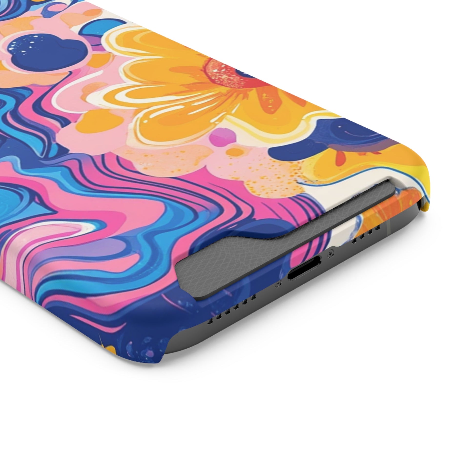 Vibrant Floral Cardholder Case, Artsulli - Art is Long, Life is Short, Phone Case, , , , , , , 