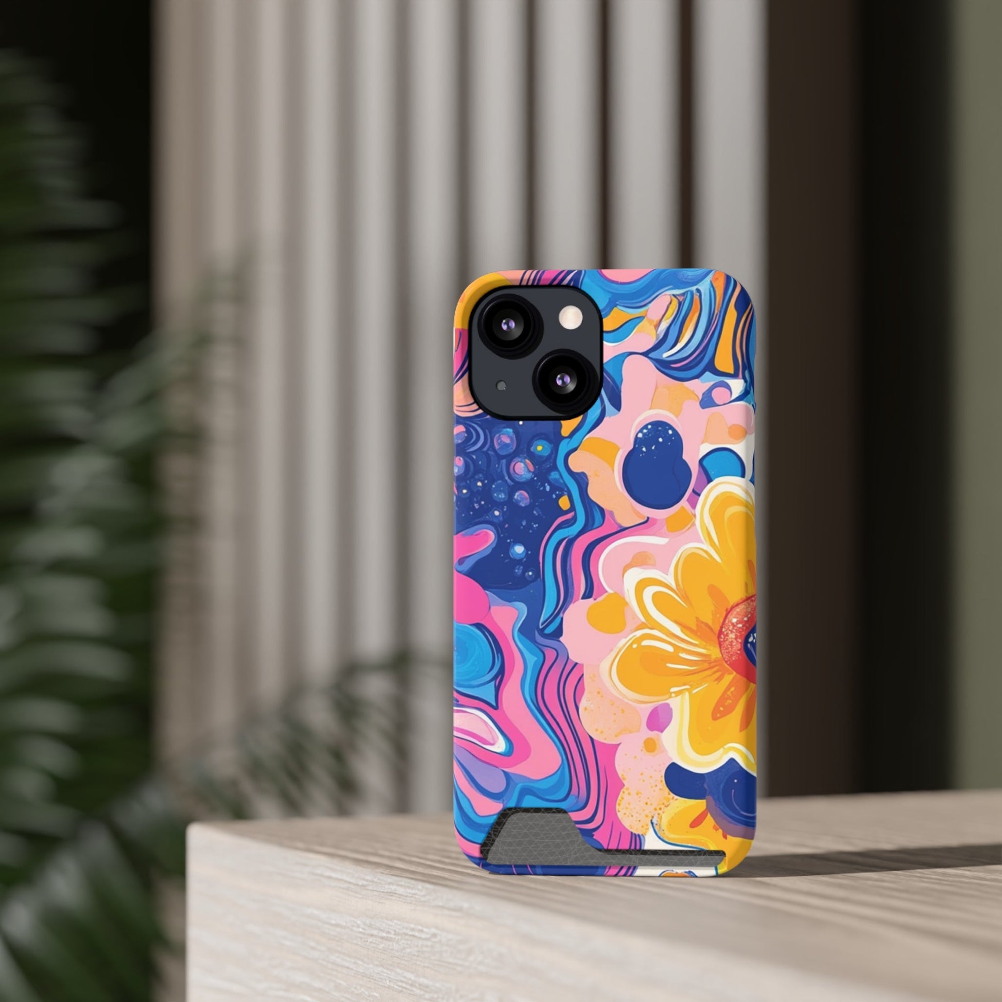Vibrant Floral Cardholder Case, Artsulli - Art is Long, Life is Short, Phone Case, , , , , , , 