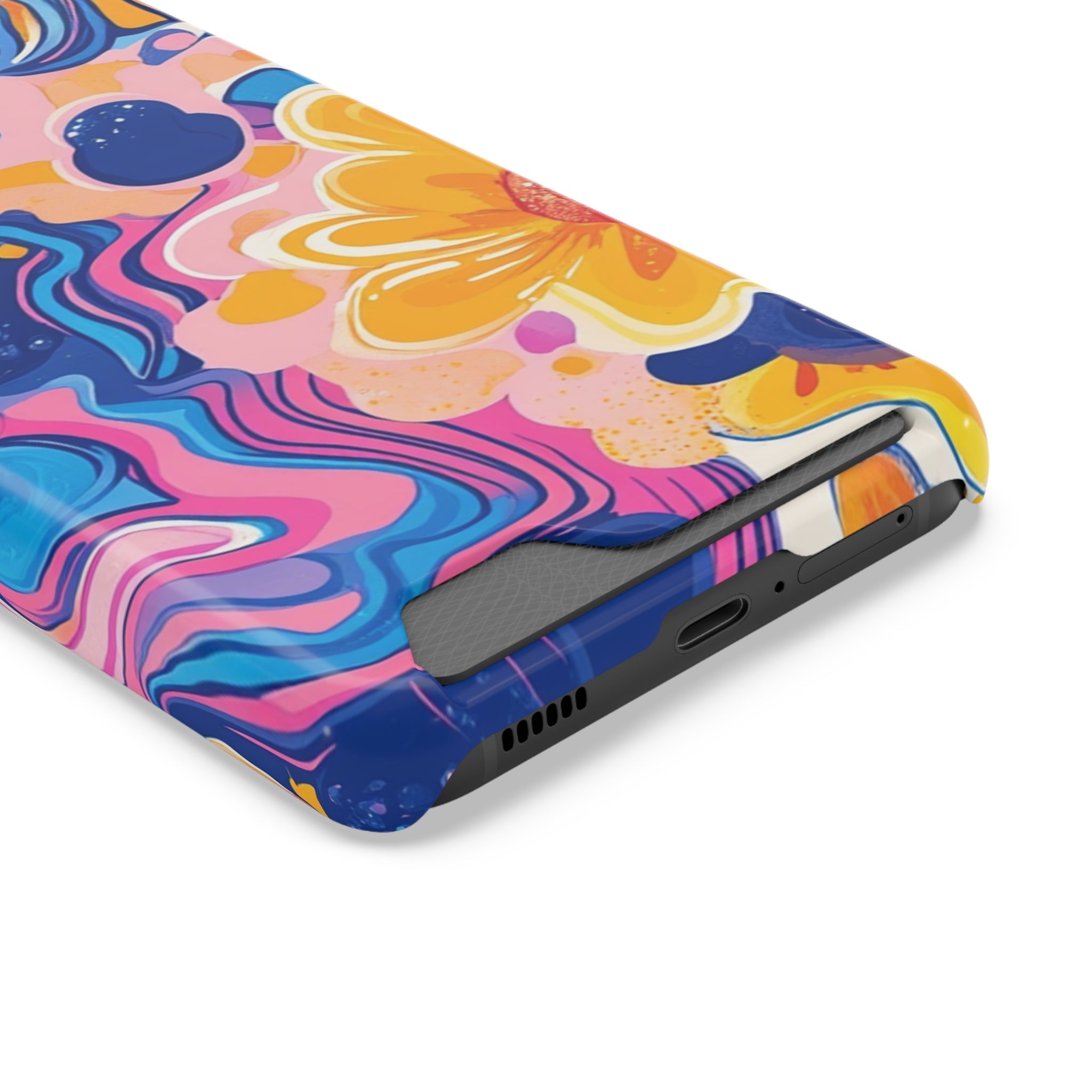 Vibrant Floral Cardholder Case, Artsulli - Art is Long, Life is Short, Phone Case, , , , , , , 