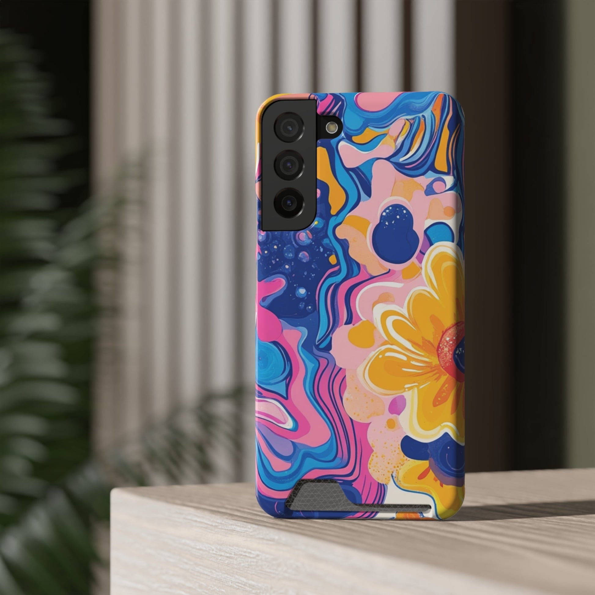 Vibrant Floral Cardholder Case, Artsulli - Art is Long, Life is Short, Phone Case, , , , , , , 