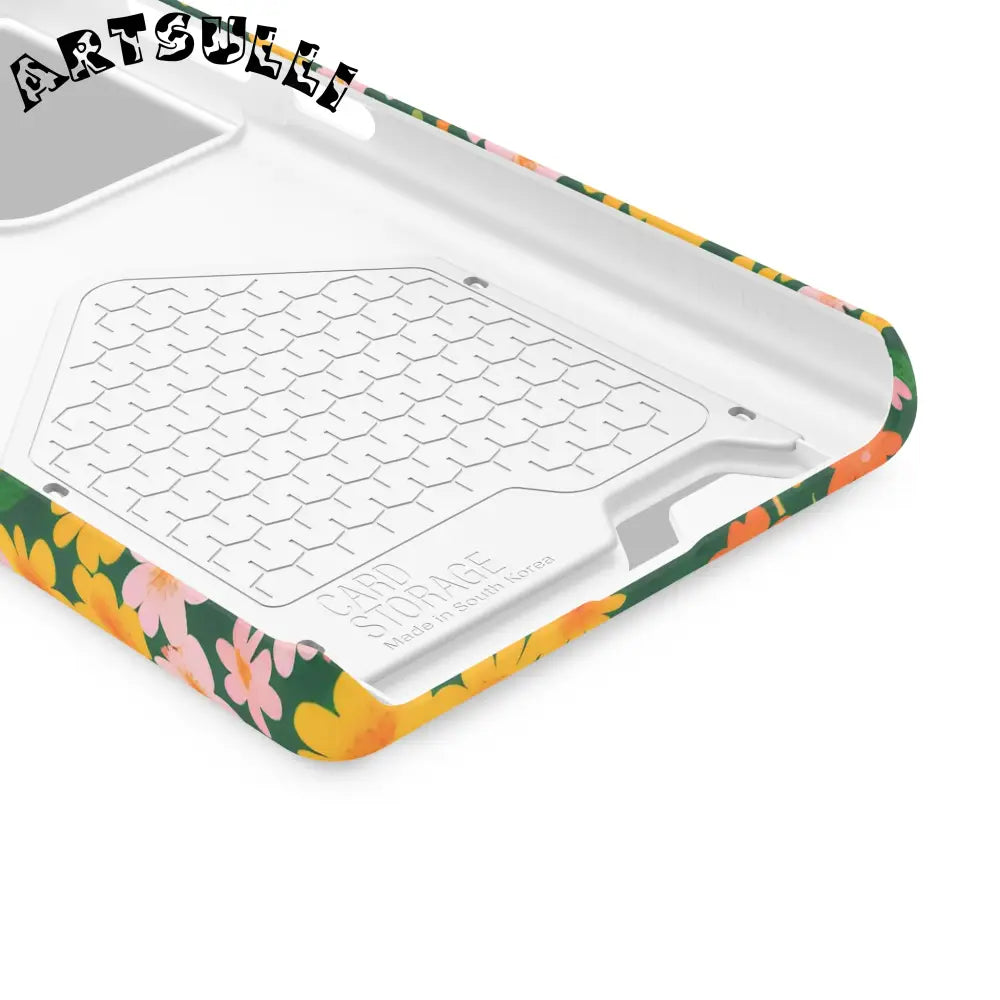 Vibrant Floral Cardholder Phone Case, Artsulli - Art is Long, Life is Short, Phone Case, , , , , , , 