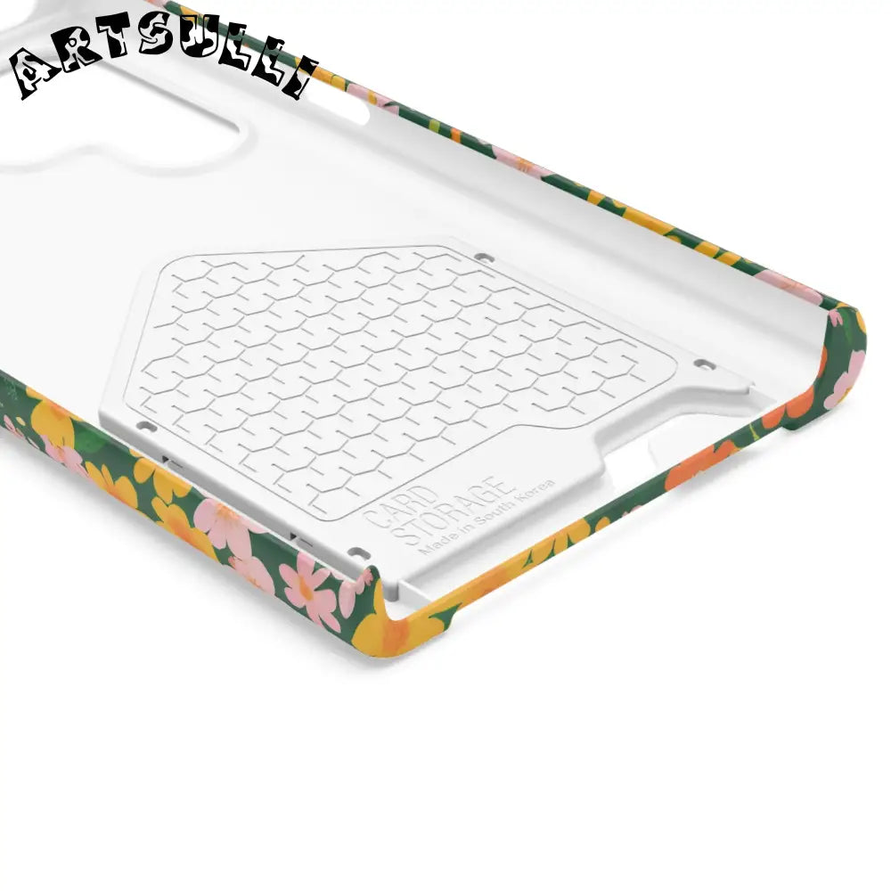 Vibrant Floral Cardholder Phone Case, Artsulli - Art is Long, Life is Short, Phone Case, , , , , , , 
