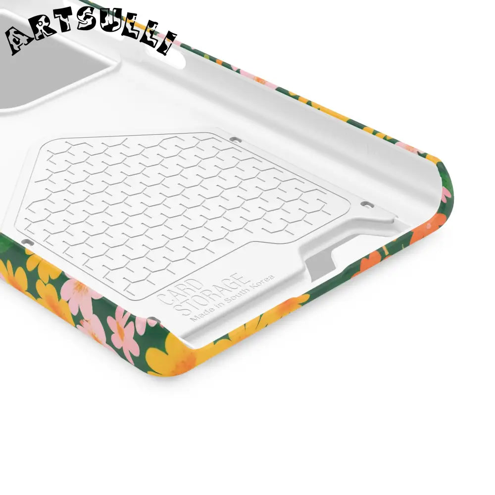 Vibrant Floral Cardholder Phone Case, Artsulli - Art is Long, Life is Short, Phone Case, , , , , , , 