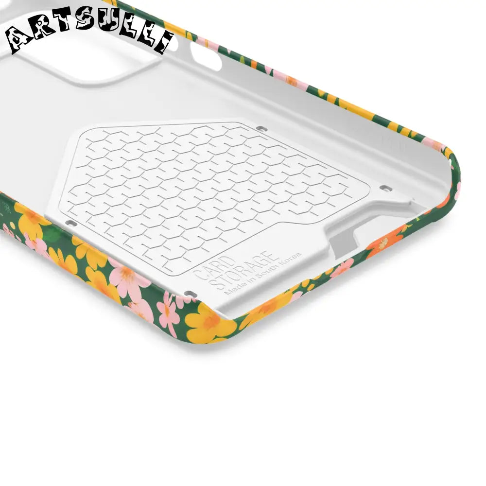 Vibrant Floral Cardholder Phone Case, Artsulli - Art is Long, Life is Short, Phone Case, , , , , , , 
