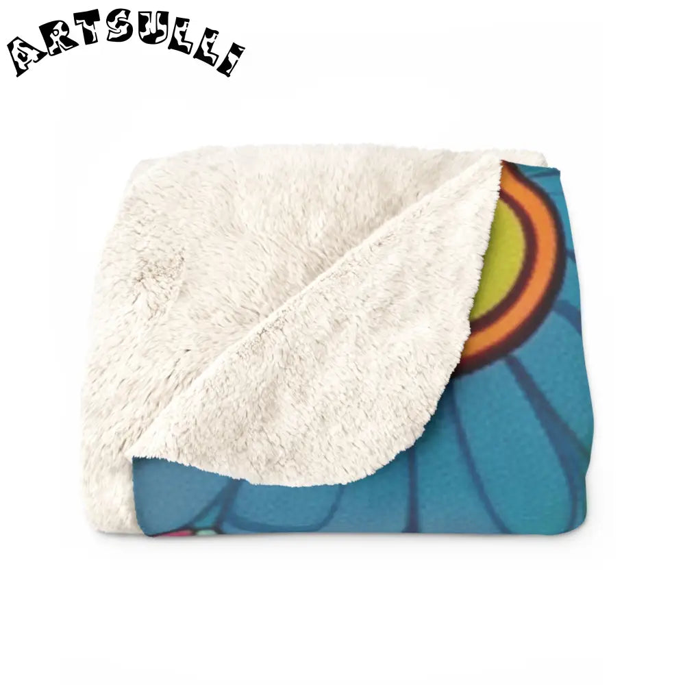 Vibrant Floral Cozy Fleece Blanket, Artsulli - Art is Long, Life is Short, Home Decor, , , , , , , 