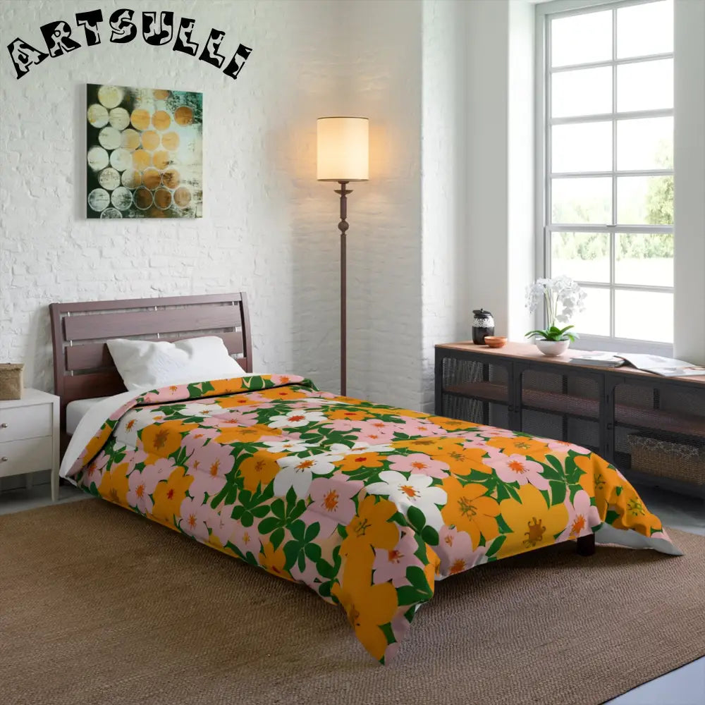 Vibrant Floral Cozy Throw Blanket, Artsulli - Art is Long, Life is Short, Home Decor, , , , , , , 