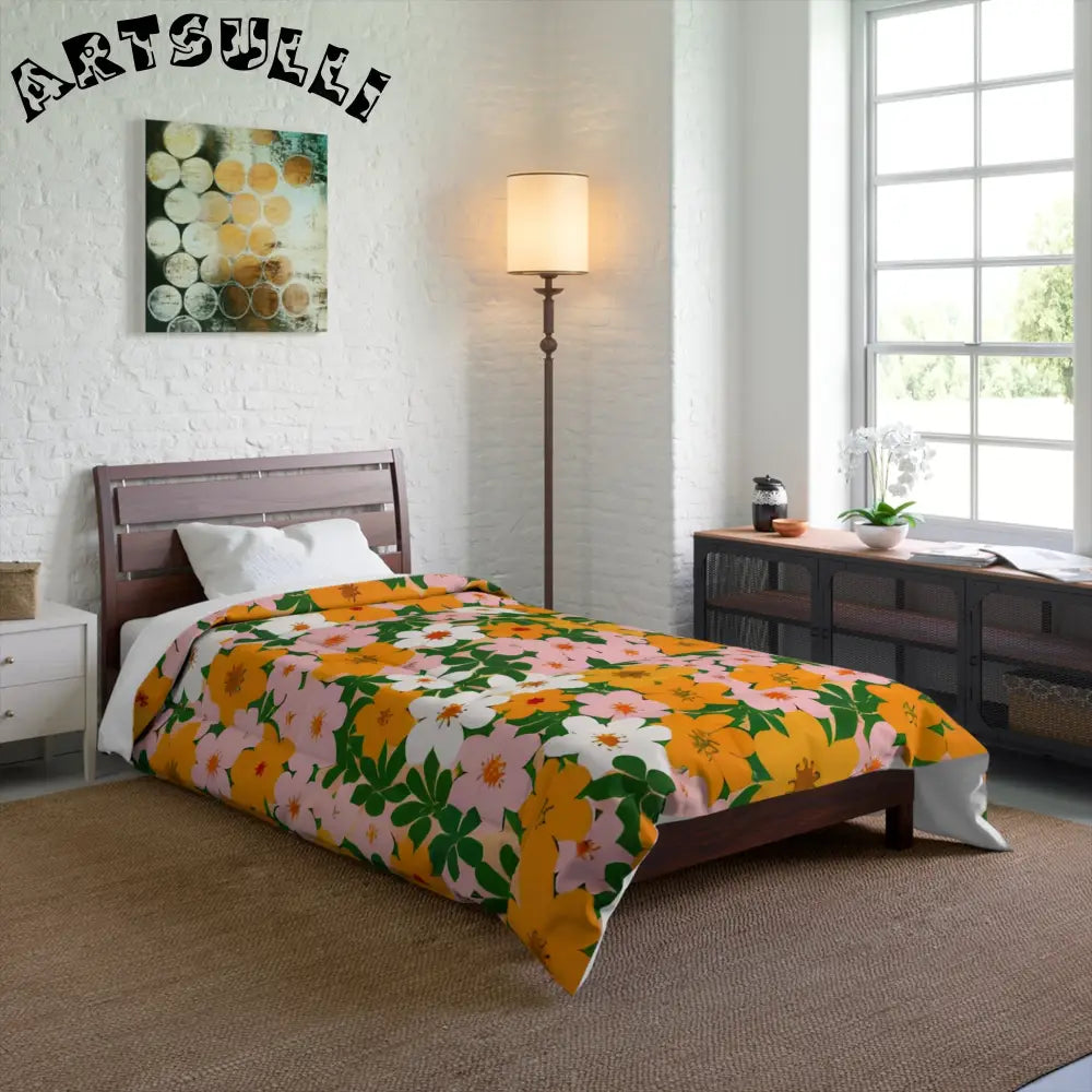 Vibrant Floral Cozy Throw Blanket, Artsulli - Art is Long, Life is Short, Home Decor, , , , , , , 