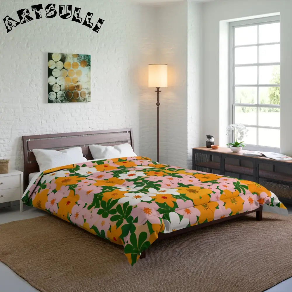 Vibrant Floral Cozy Throw Blanket, Artsulli - Art is Long, Life is Short, Home Decor, , , , , , , 