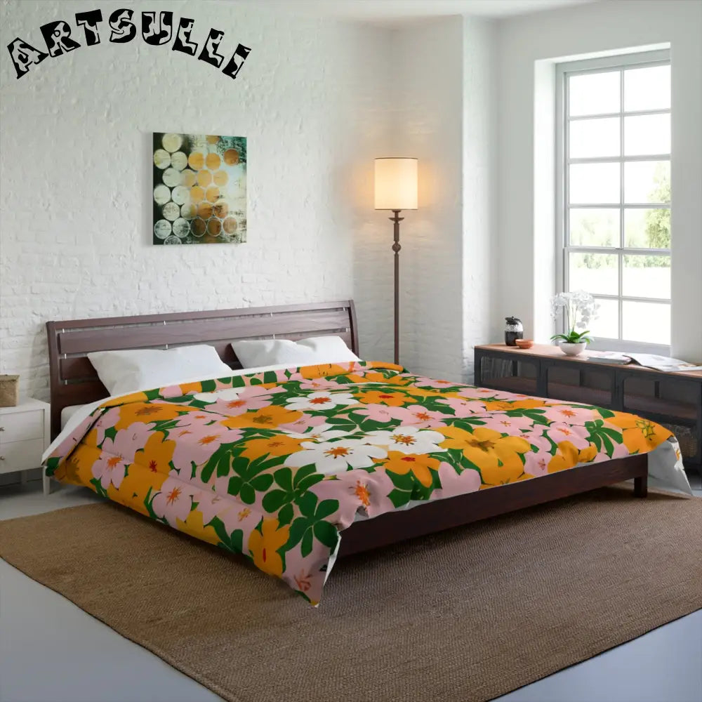 Vibrant Floral Cozy Throw Blanket, Artsulli - Art is Long, Life is Short, Home Decor, , , , , , , 