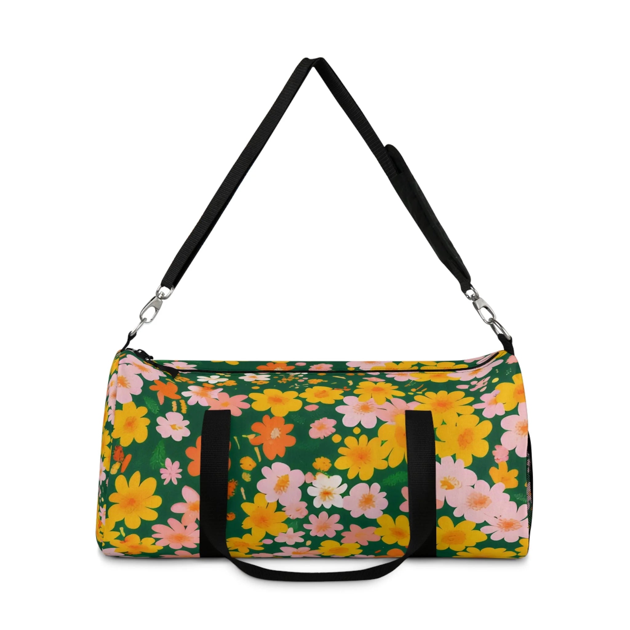 Vibrant Floral Duffel Bag, Artsulli - Art is Long, Life is Short, Bags, , , , , , , 