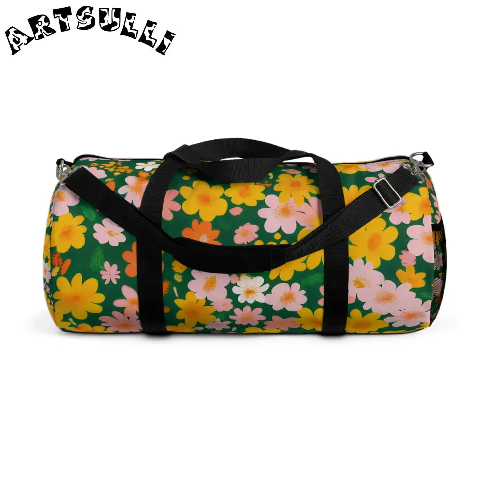Vibrant Floral Duffel Bag, Artsulli - Art is Long, Life is Short, Bags, Size, Large, , , , , 24345348860195575968