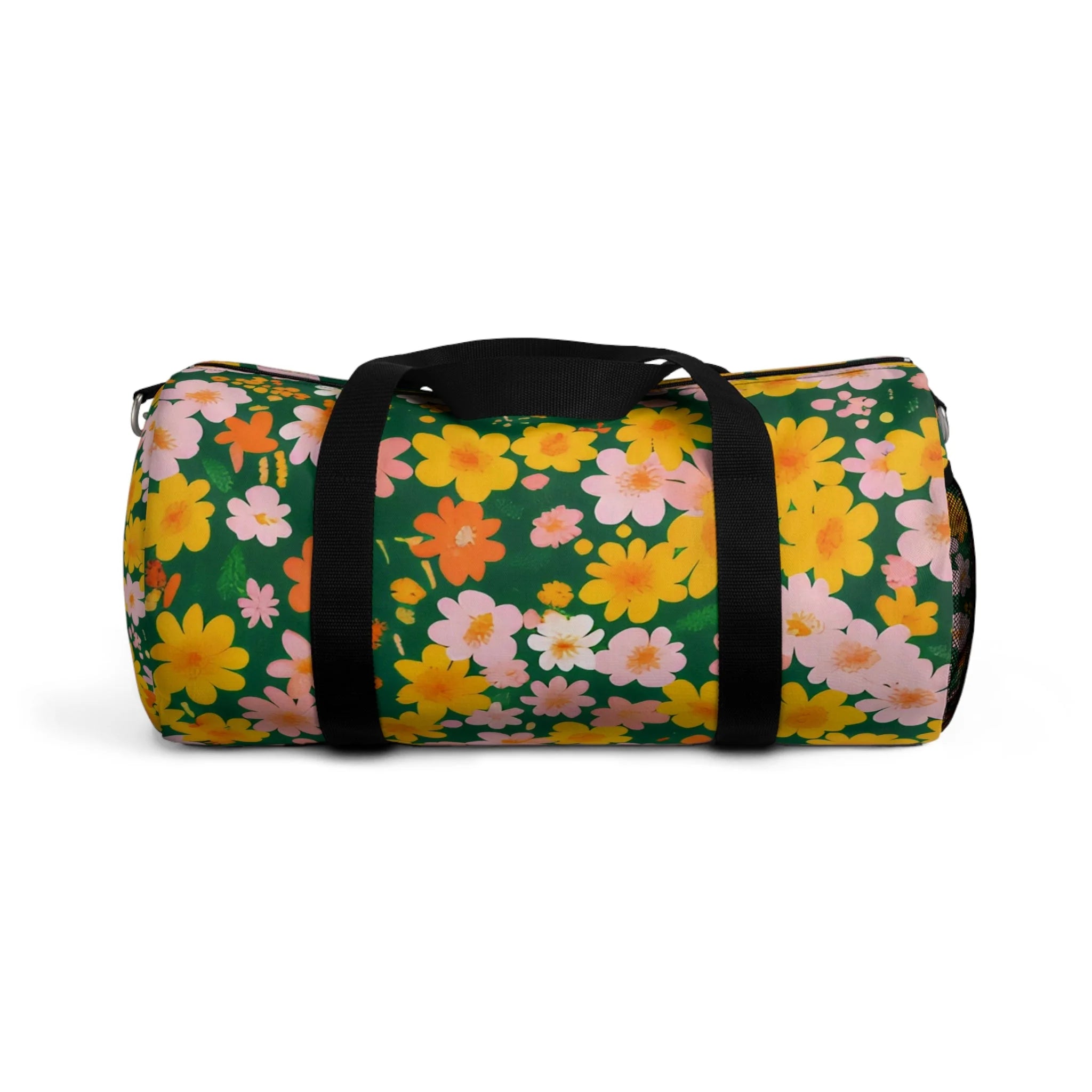 Vibrant Floral Duffel Bag, Artsulli - Art is Long, Life is Short, Bags, Size, Small, , , , , 10571755741369639821