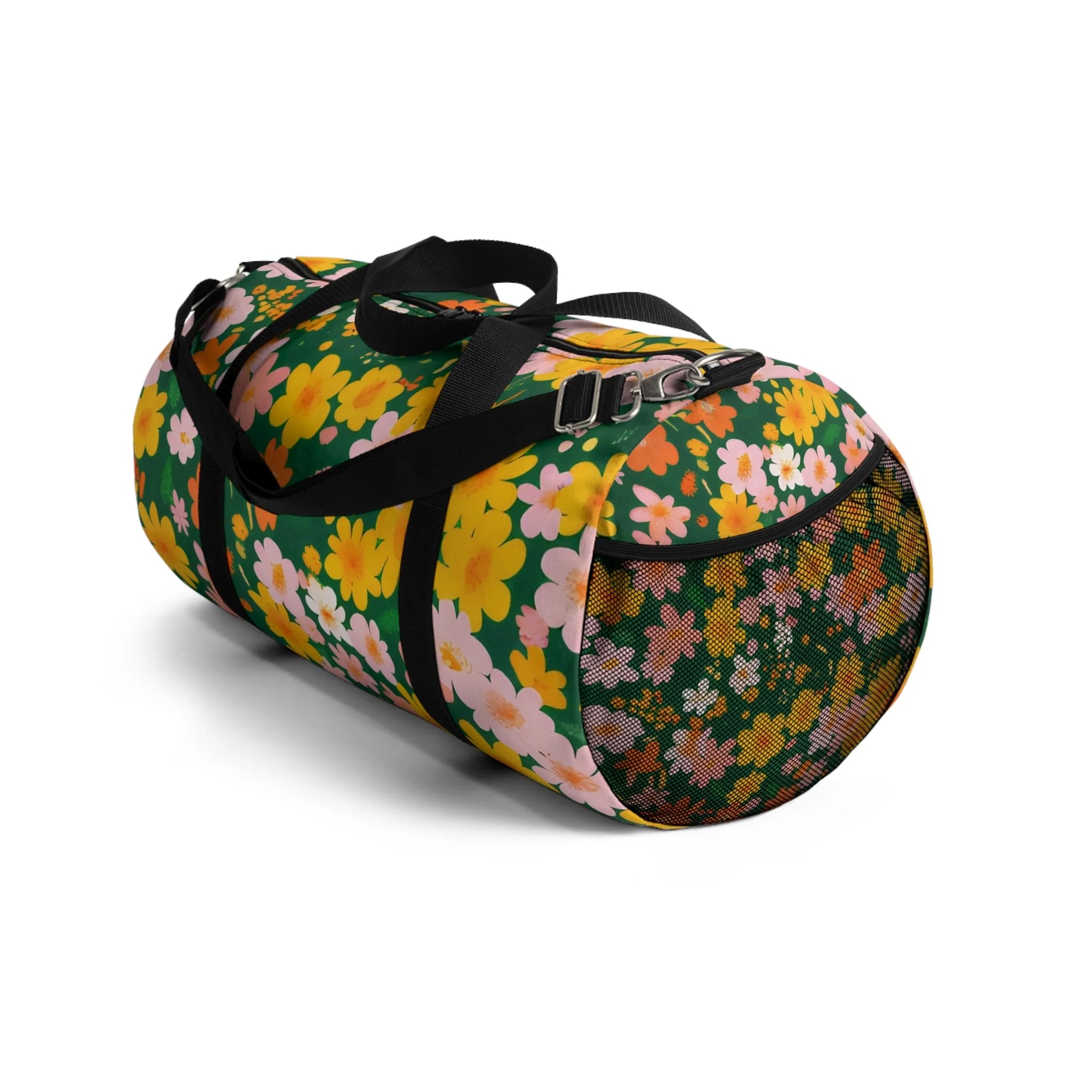 Vibrant Floral Duffel Bag, Artsulli - Art is Long, Life is Short, Bags, , , , , , , 