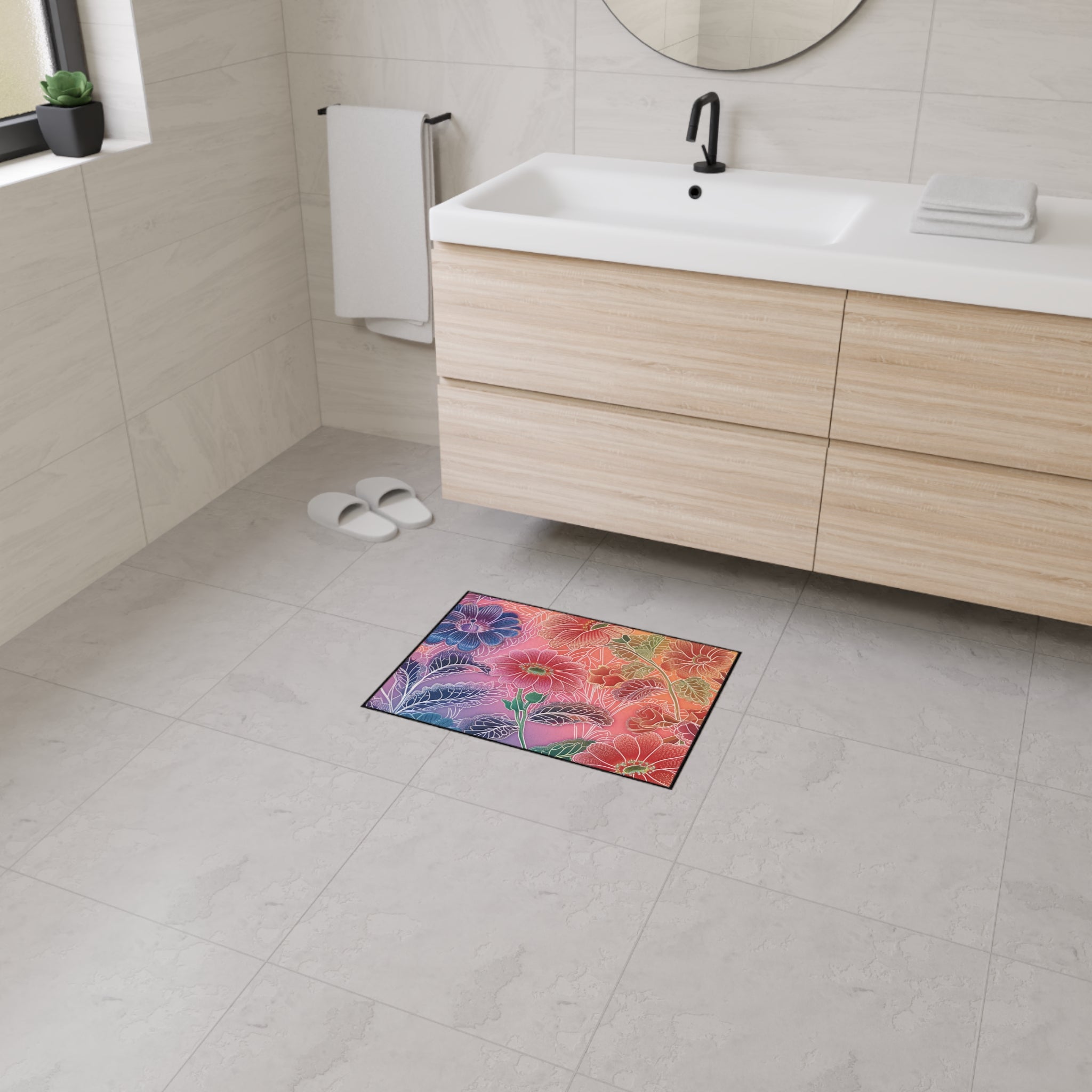 Printify Vibrant Floral Gradient Area Rug 2025
