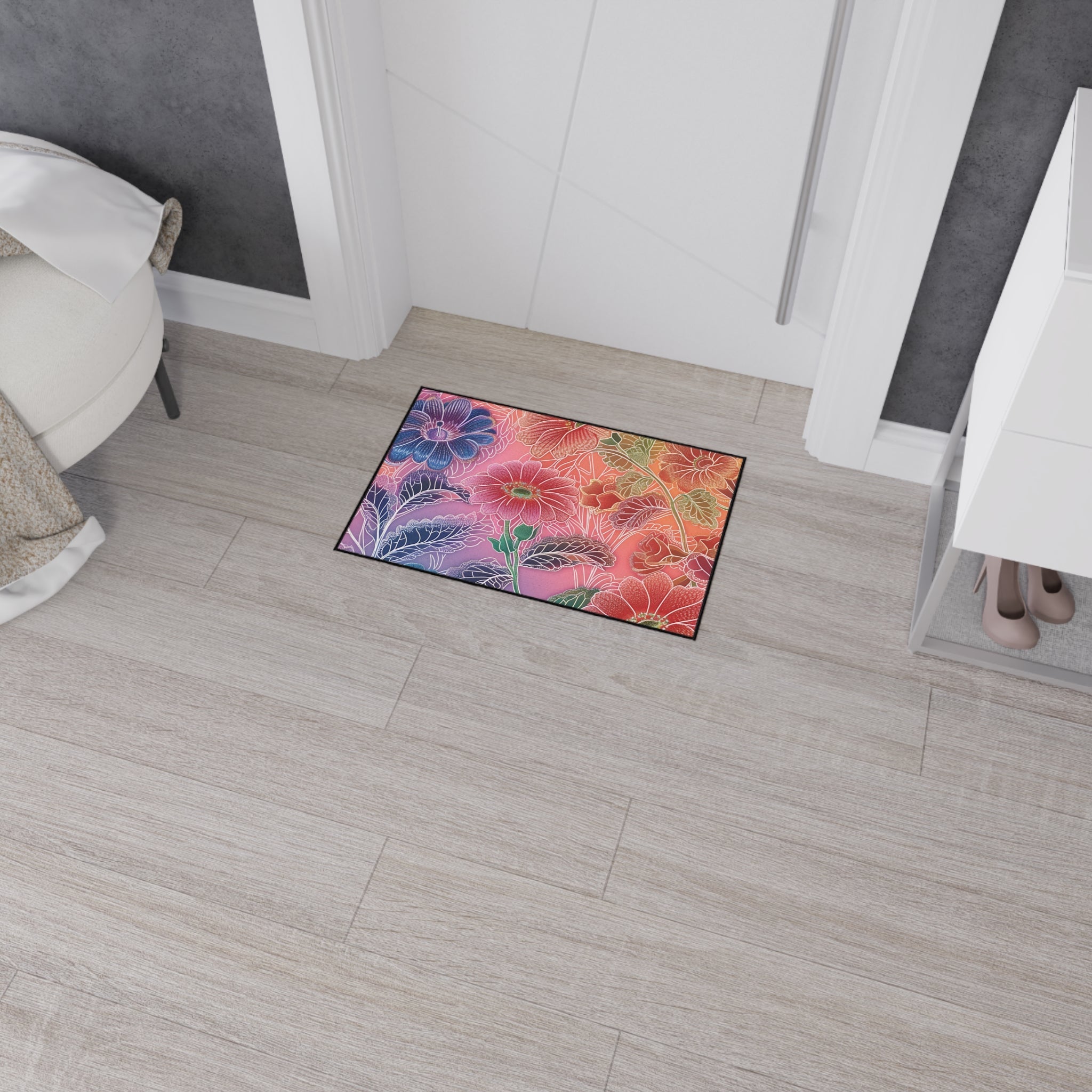 Printify Vibrant Floral Gradient Area Rug 2025