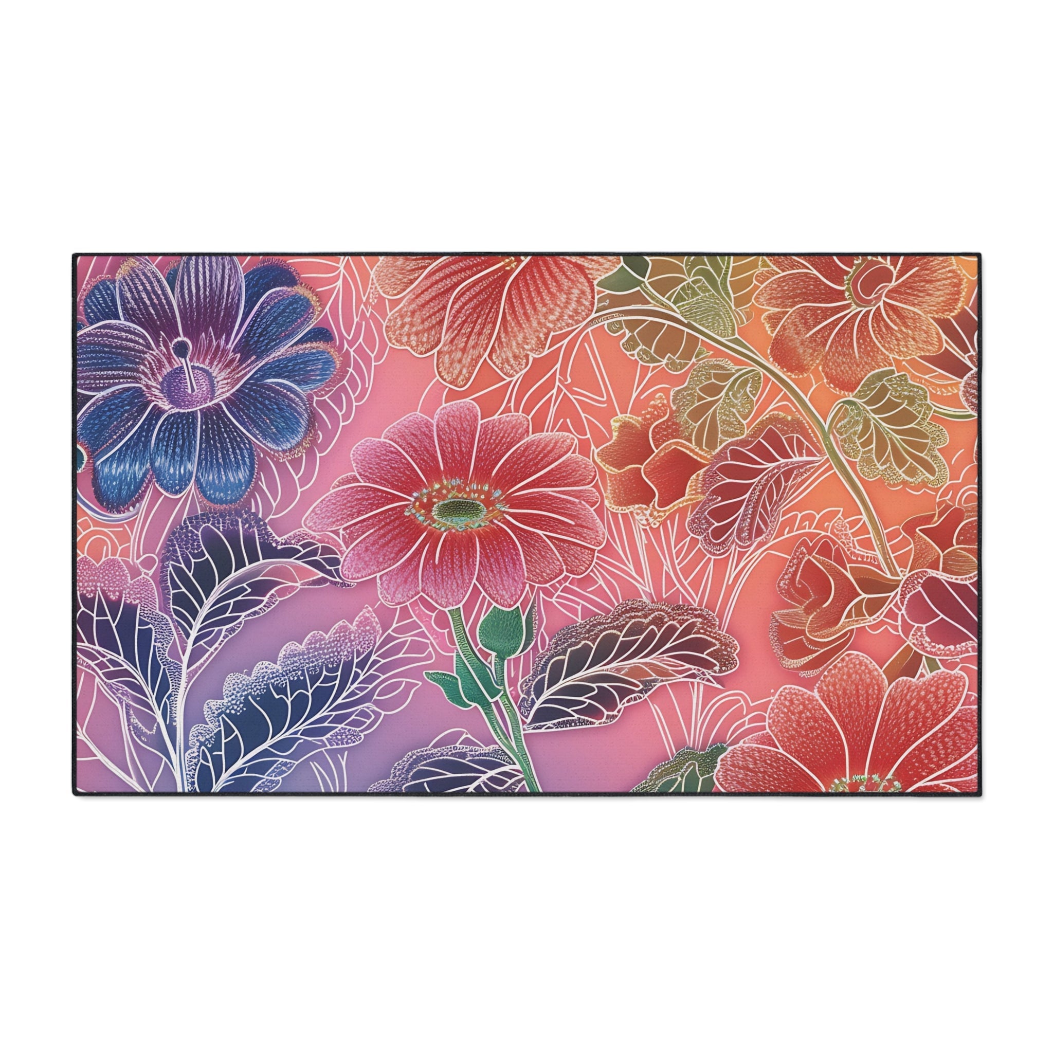 Printify Vibrant Floral Gradient Area Rug 2025