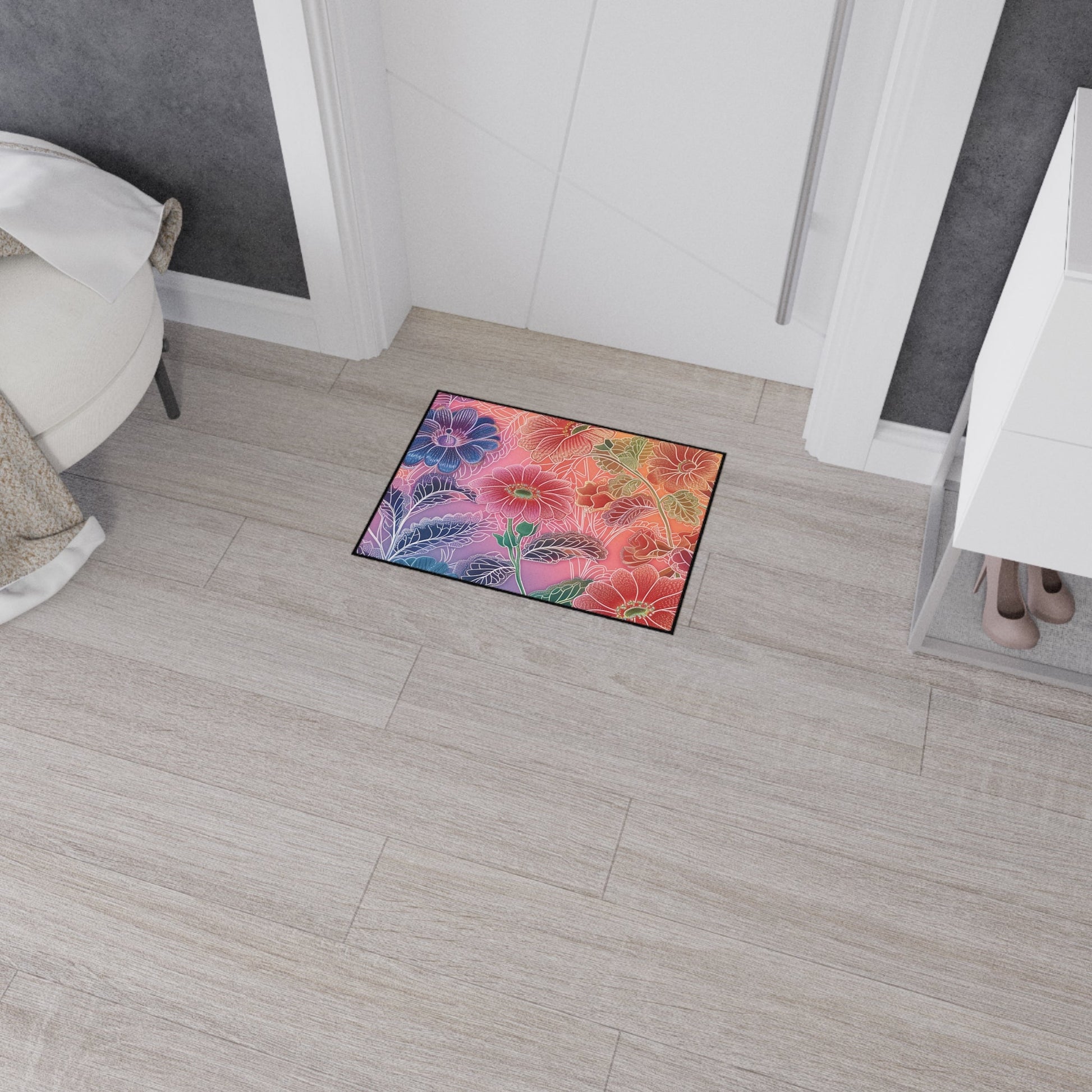 Printify Vibrant Floral Gradient Area Rug 2025