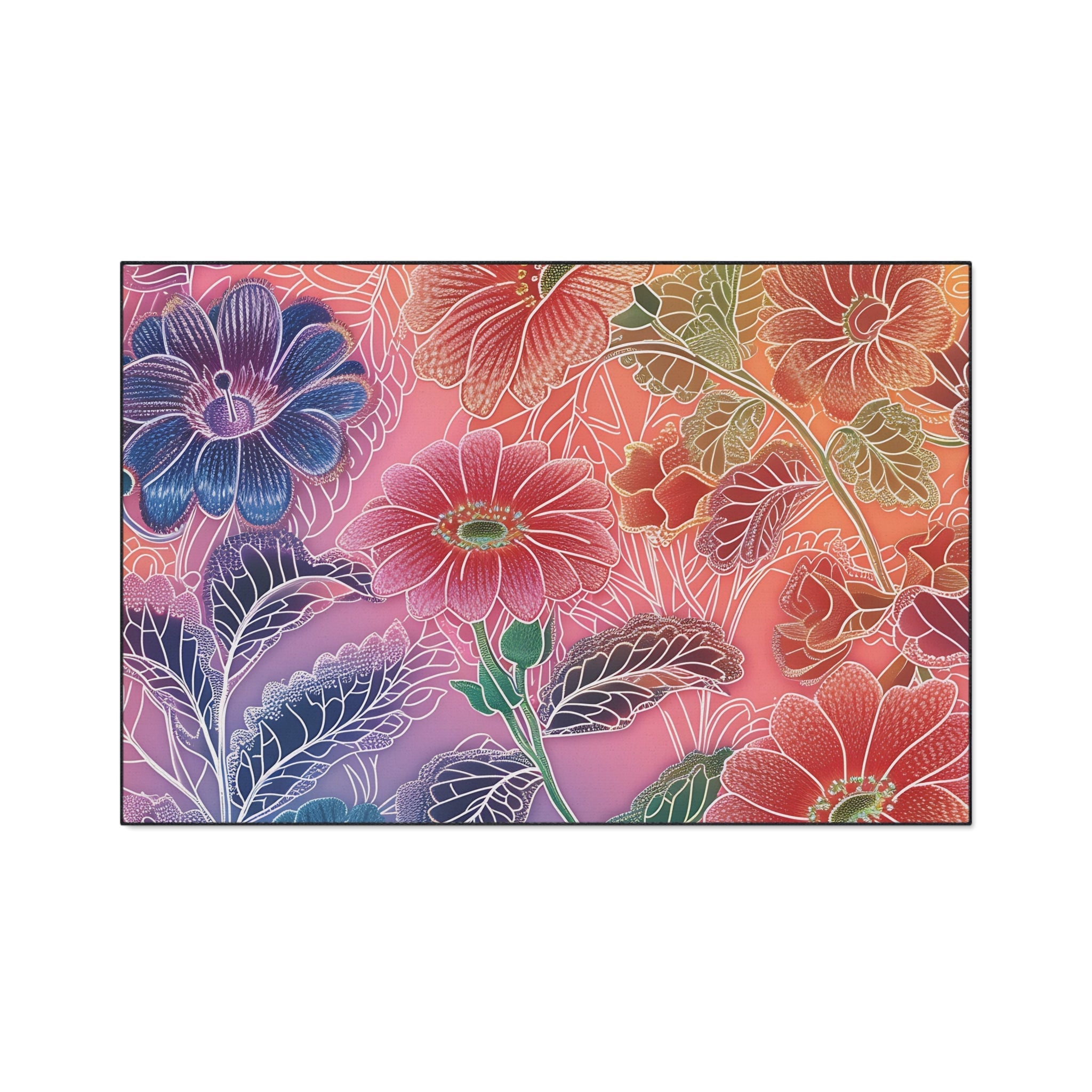 Printify Vibrant Floral Gradient Area Rug 2025