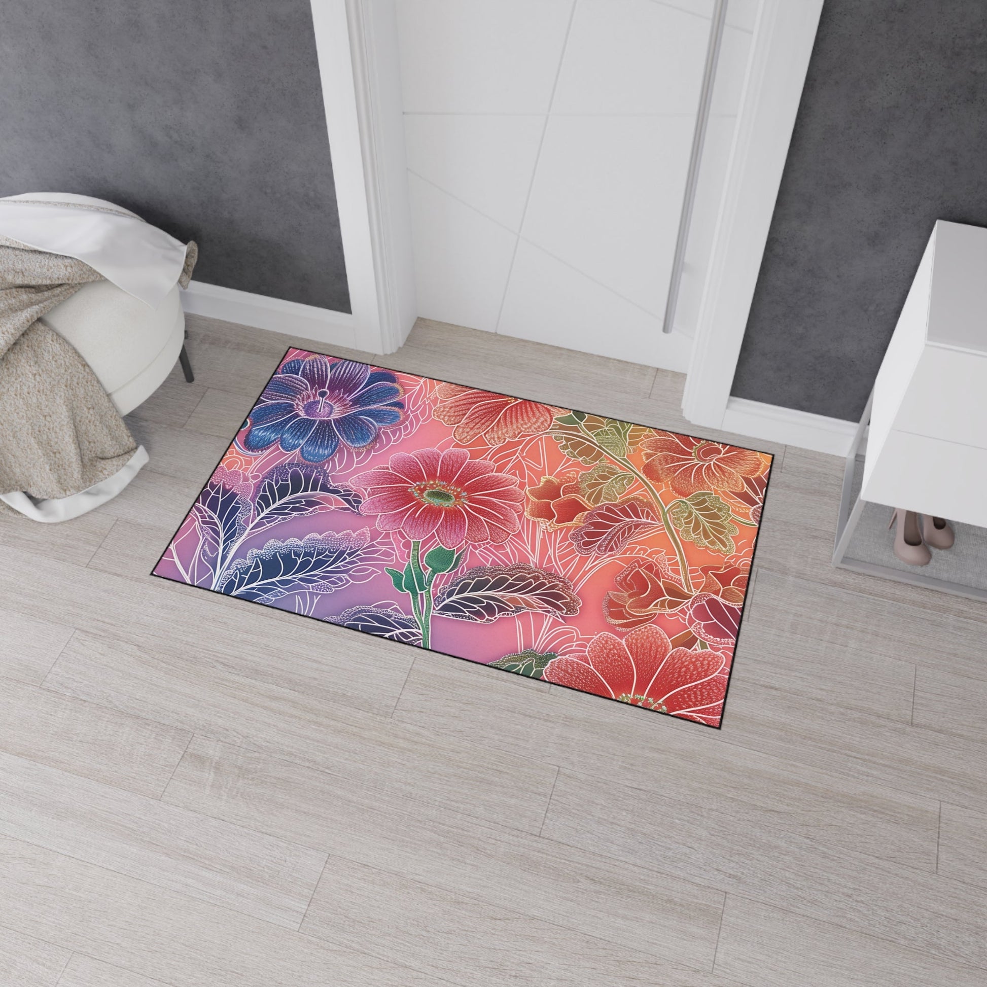 Printify Vibrant Floral Gradient Area Rug 2025