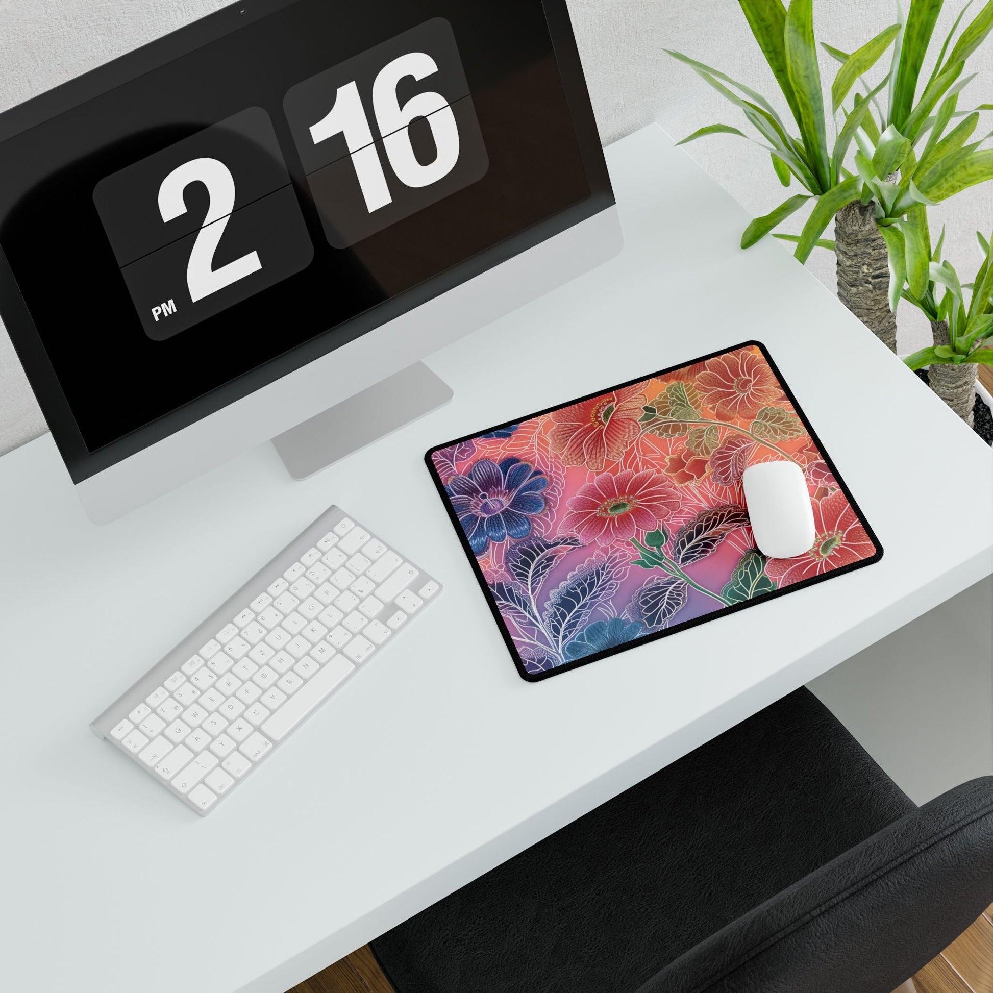 Vibrant Floral Gradient Desk Mat, Artsulli - Art is Long, Life is Short, Home Decor, , , , , , , 