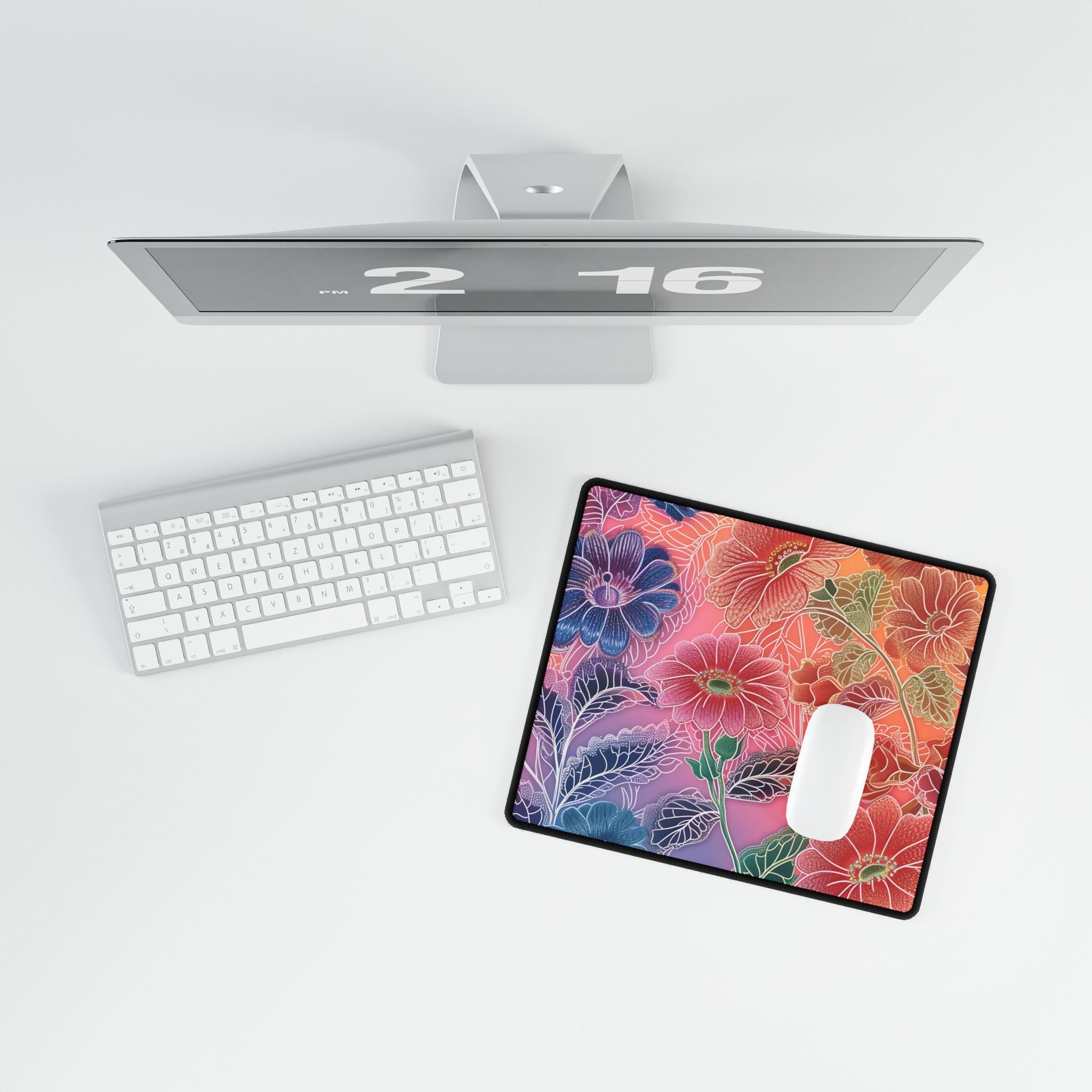 Vibrant Floral Gradient Desk Mat, Artsulli - Art is Long, Life is Short, Home Decor, , , , , , , 