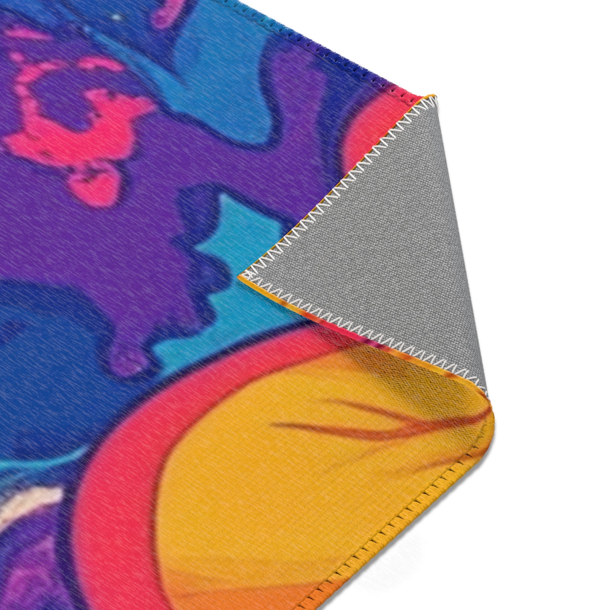Vibrant Floral Marbled Area Rug, Artsulli - Art is Long, Life is Short, Home Decor, , , , , , , 