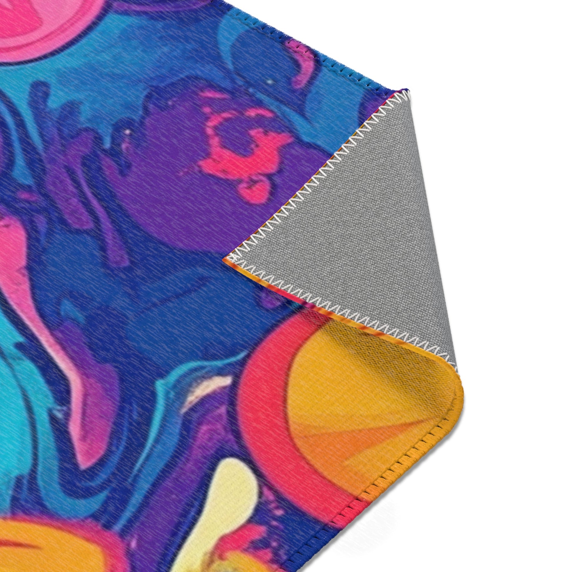 Vibrant Floral Marbled Area Rug, Artsulli - Art is Long, Life is Short, Home Decor, , , , , , , 
