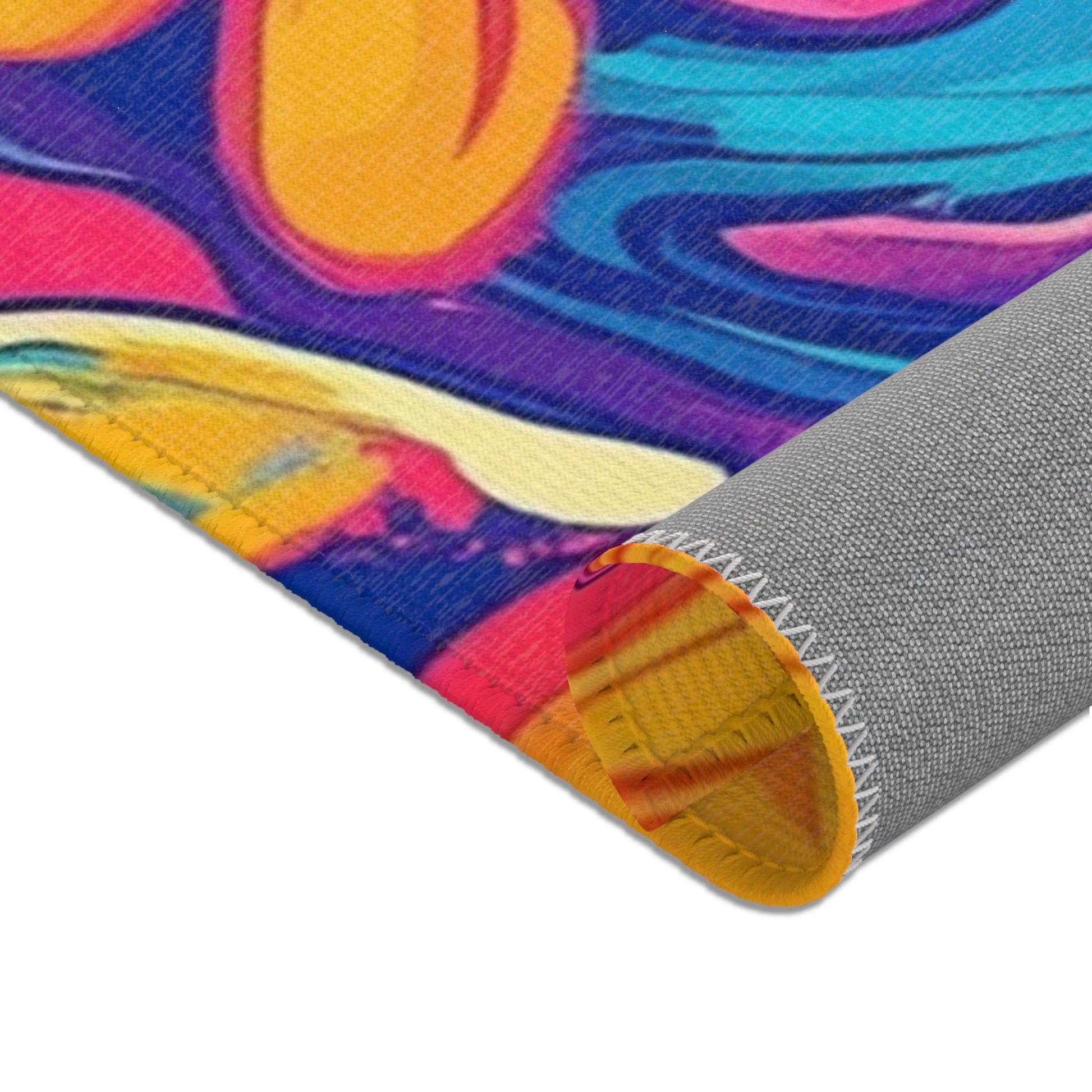 Vibrant Floral Marbled Area Rug, Artsulli - Art is Long, Life is Short, Home Decor, , , , , , , 