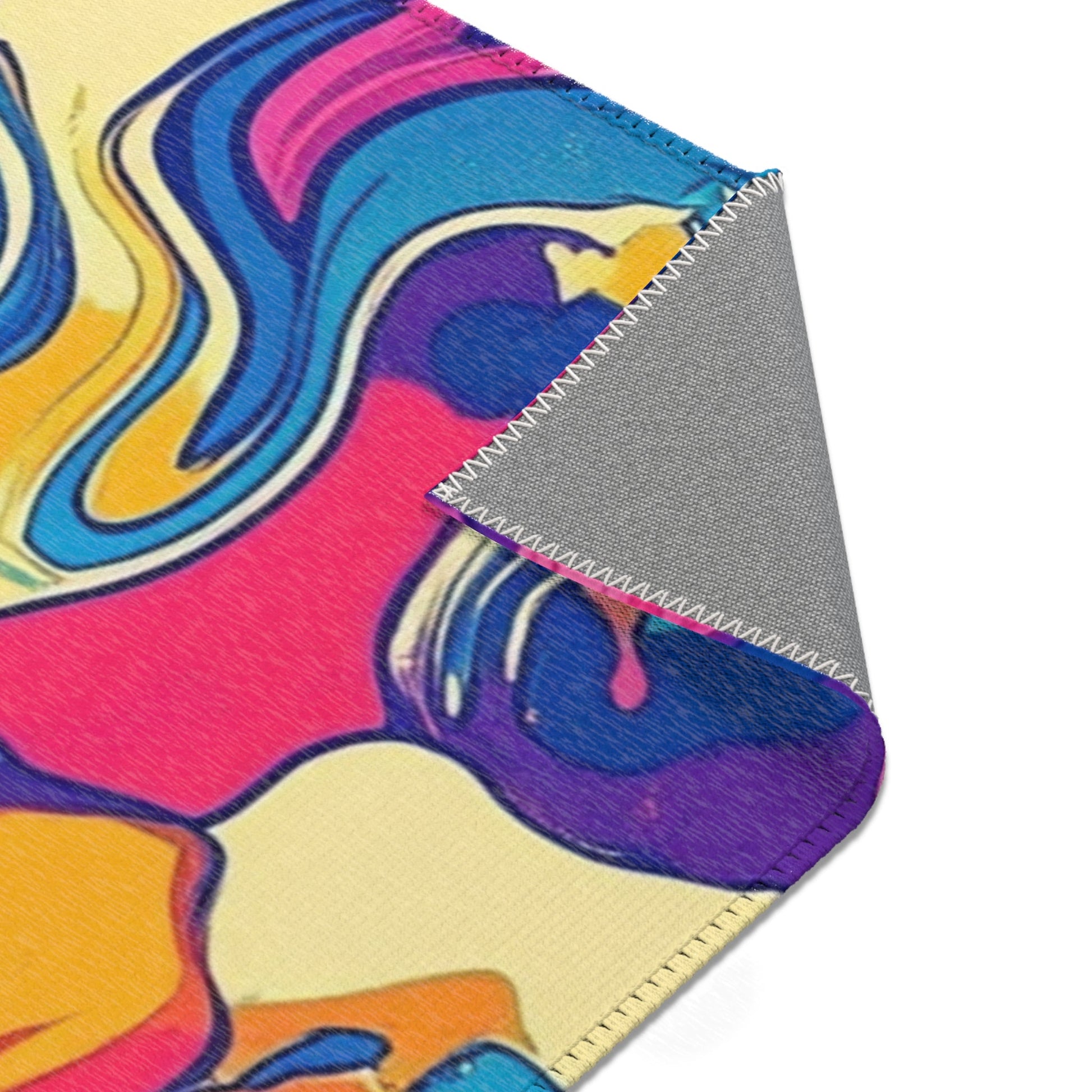 Vibrant Floral Marbled Area Rug, Artsulli - Art is Long, Life is Short, Home Decor, , , , , , , 