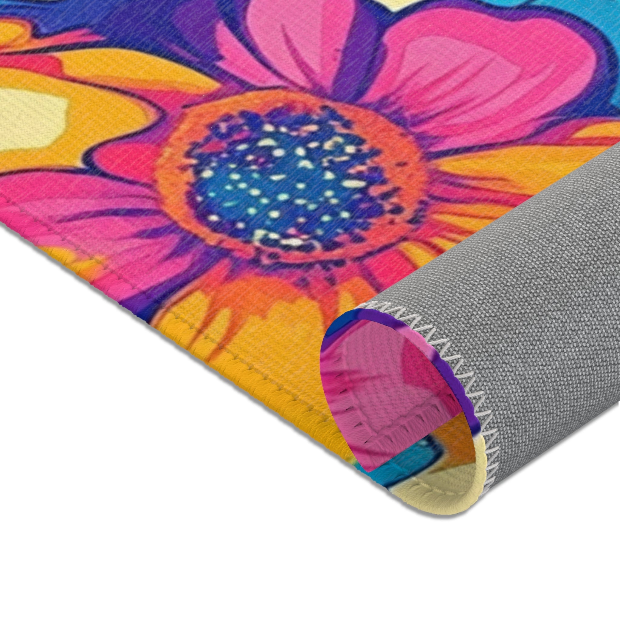 Vibrant Floral Marbled Area Rug, Artsulli - Art is Long, Life is Short, Home Decor, , , , , , , 