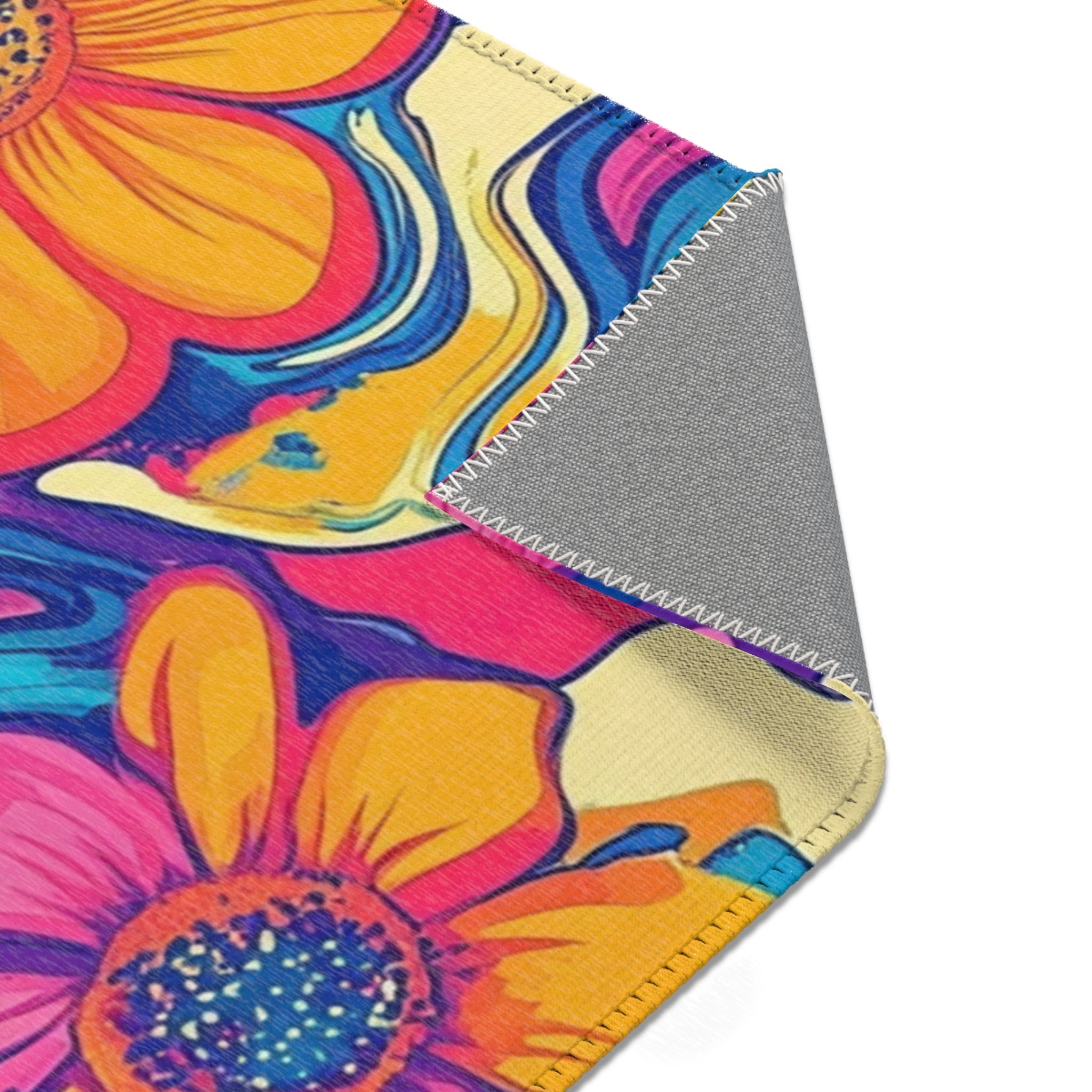 Vibrant Floral Marbled Area Rug, Artsulli - Art is Long, Life is Short, Home Decor, , , , , , , 