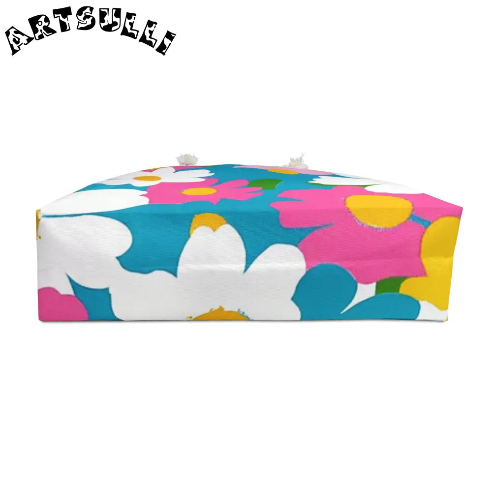 Vibrant Floral Oversized Weekender Tote, Artsulli - Art is Long, Life is Short, Bags, , , , , , , 