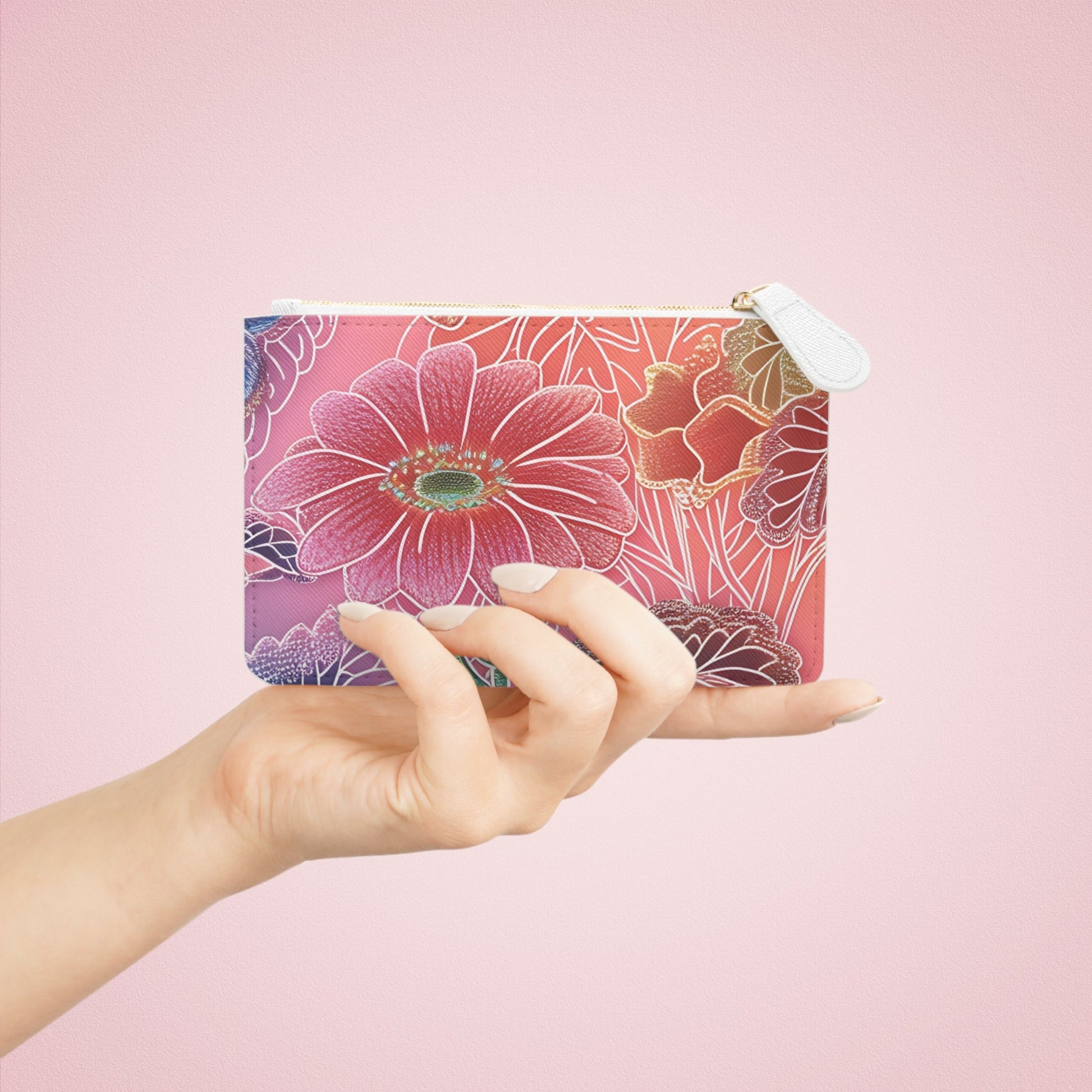 Printify Vibrant Floral Personalized Clutch Bag 2025