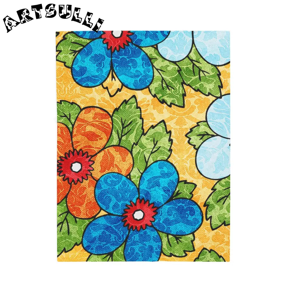 JAKKOUTTHEBXX Vibrant Floral Plush Velveteen Blanket 2025
