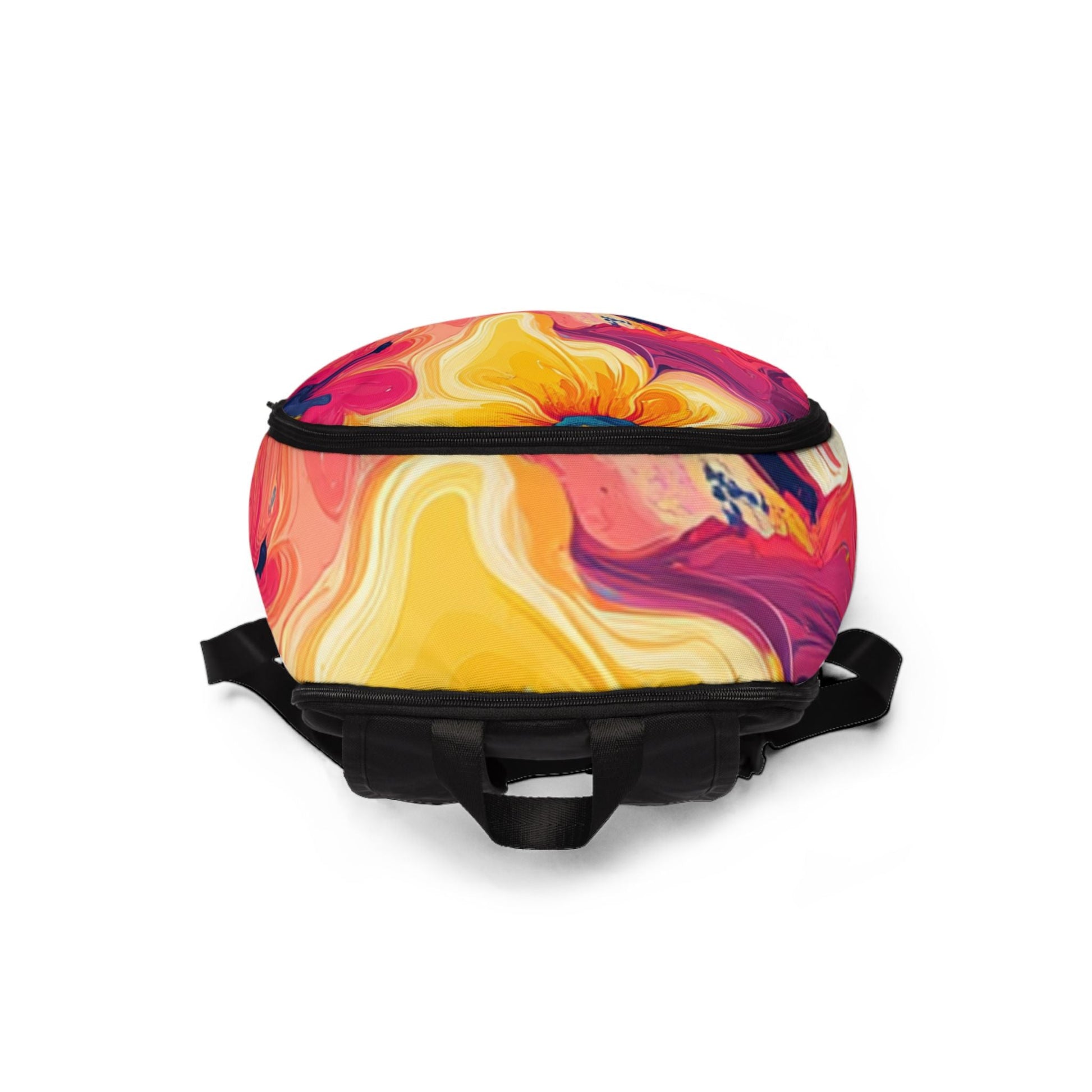 Vibrant Floral Print Backpack, Artsulli - Art is Long, Life is Short, Bags, , , , , , , 