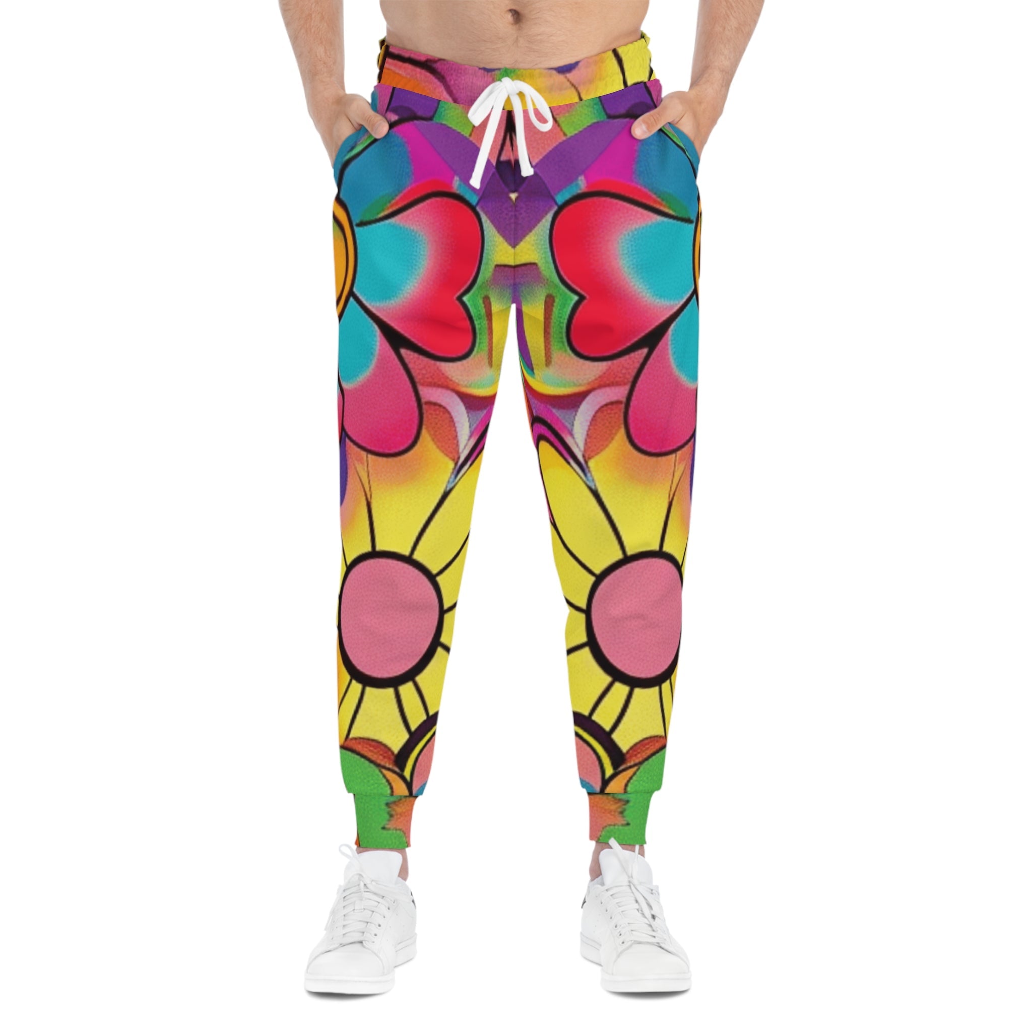 Vibrant Floral Print Joggers, Artsulli - Art is Long, Life is Short, All Over Prints, , , , , , , 