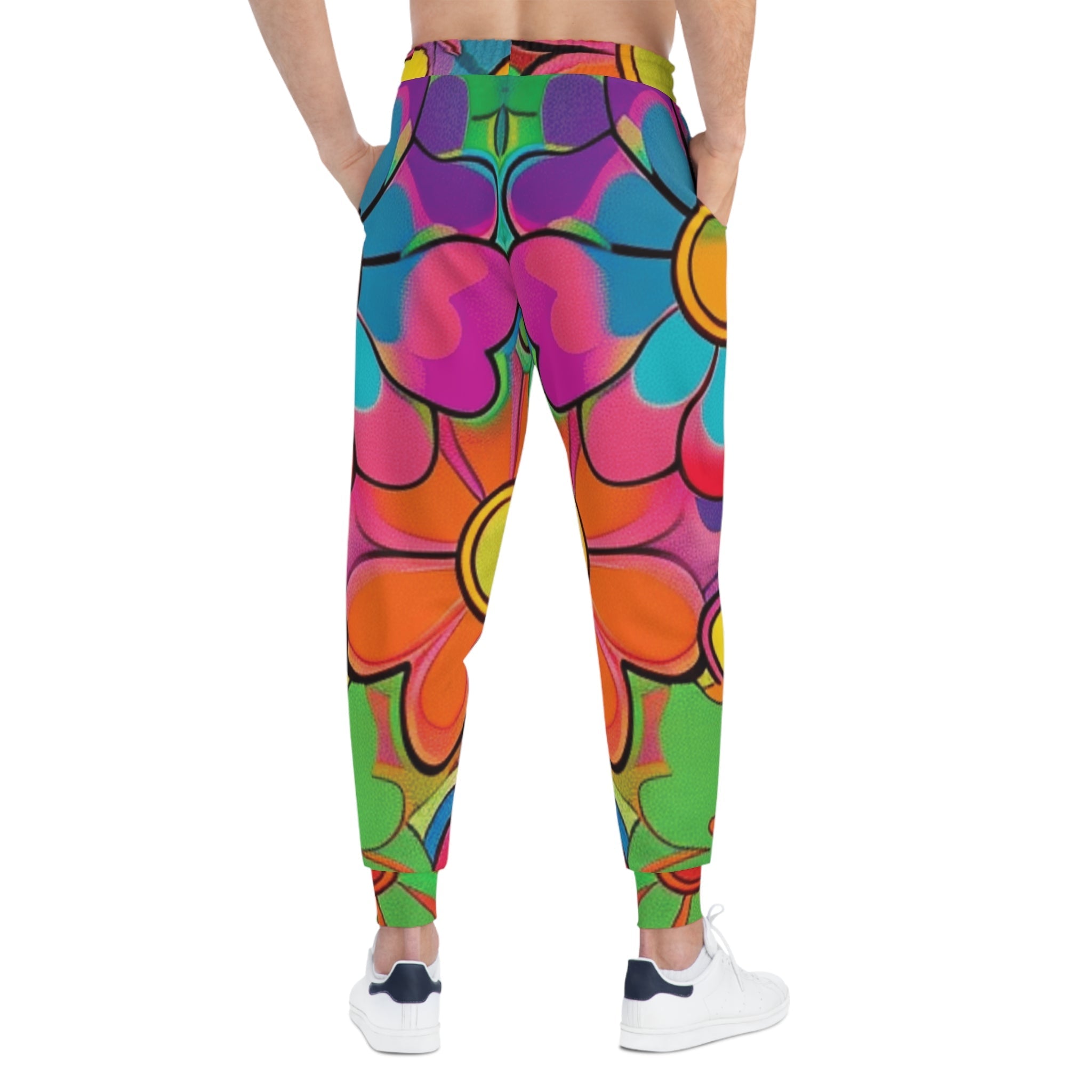 Vibrant Floral Print Joggers, Artsulli - Art is Long, Life is Short, All Over Prints, , , , , , , 