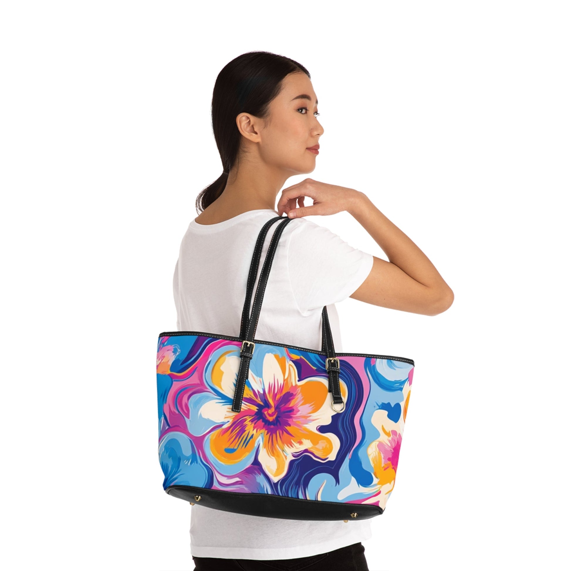 Vibrant Floral Print Shoulder Bag, Artsulli - Art is Long, Life is Short, Bags, , , , , , , 